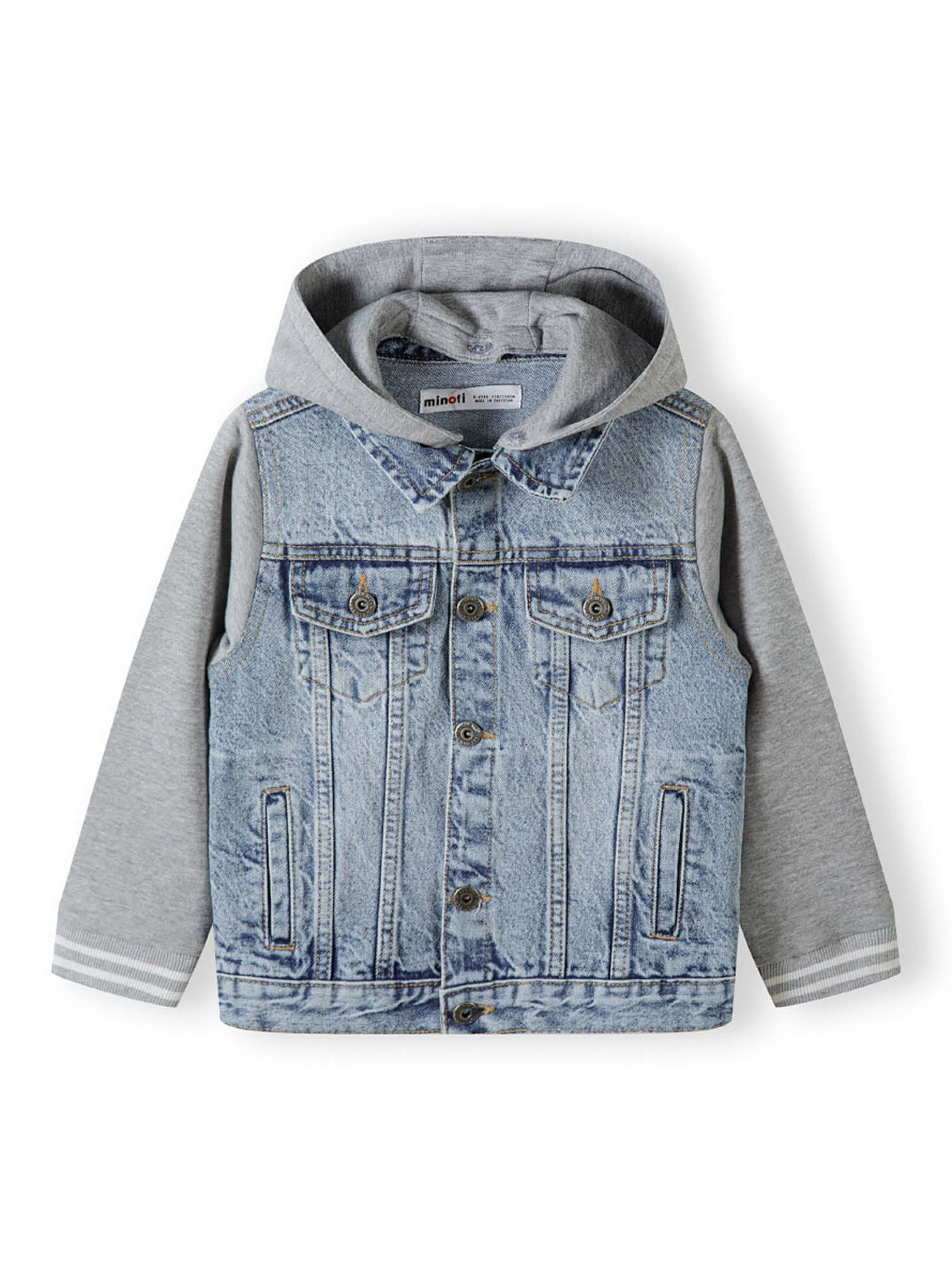 MINOTI Jeansjacke Jeansjacke mit Ärmel und Kapuze aus Sweat Stoff  (2y-14y) günstig online kaufen