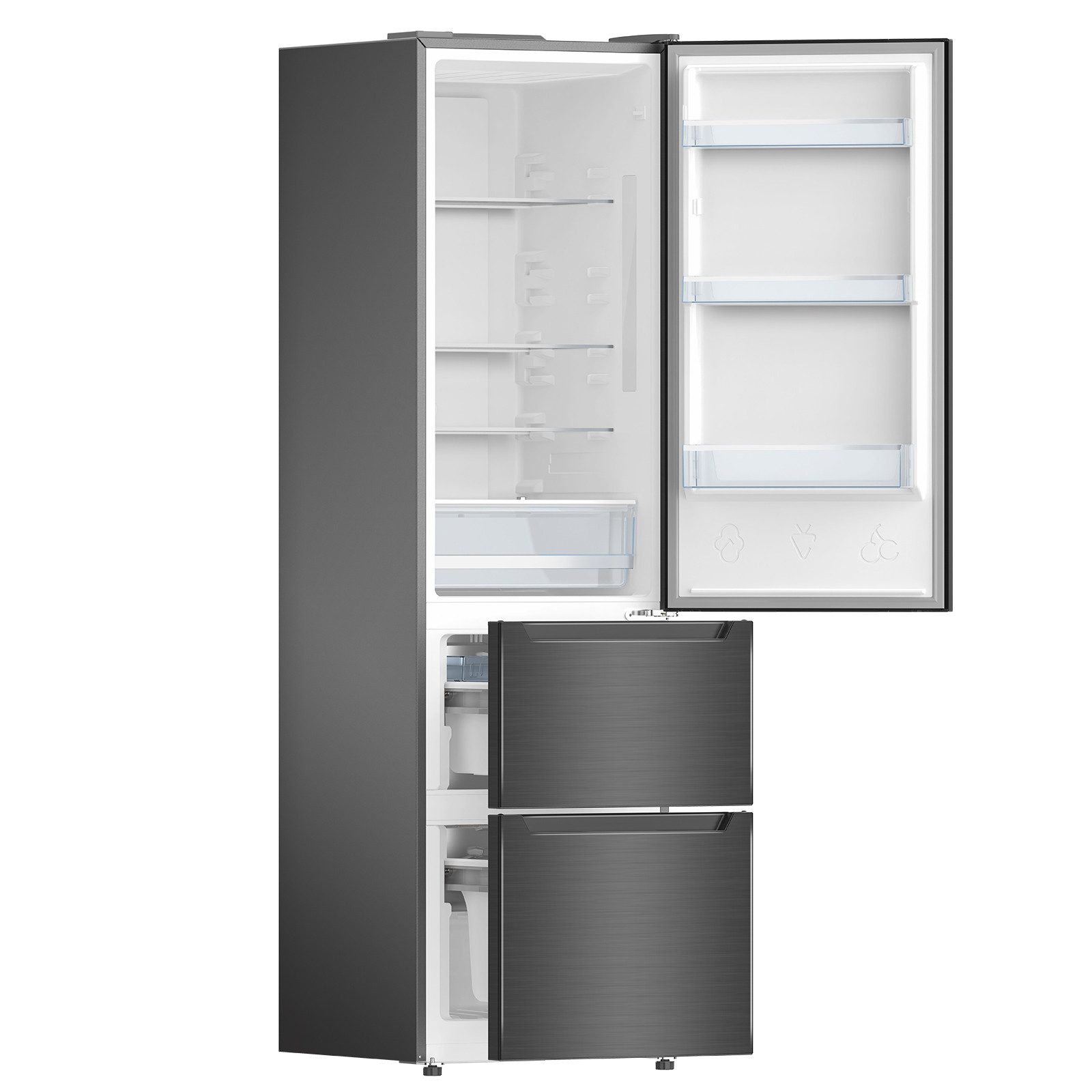 CHiQ Kühl-/Gefrierkombination Optimal Frische+ CID282NEIBE, 19.2 cm hoch, 54 cm breit, 12 Jahre Garantie für den Kompressor, 37dB, Optimal Fresh+