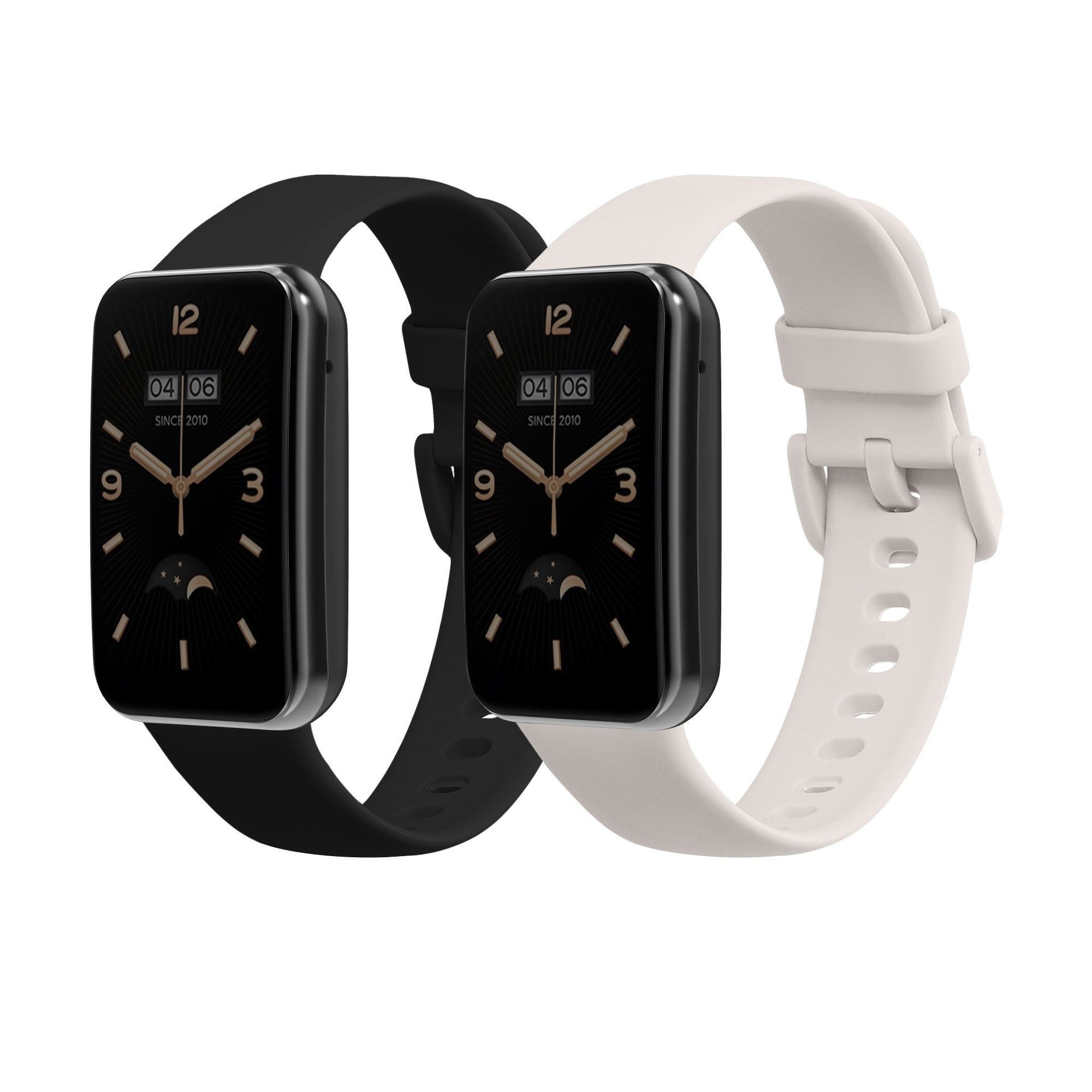 kwmobile 2x Uhrenarmband für Xiaomi Mi Band 7 Pro Armband Smartwatch, 2-tlg., Fitnesstracker Band Set aus TPU Silikon - Ersatzarmband Smartwatch