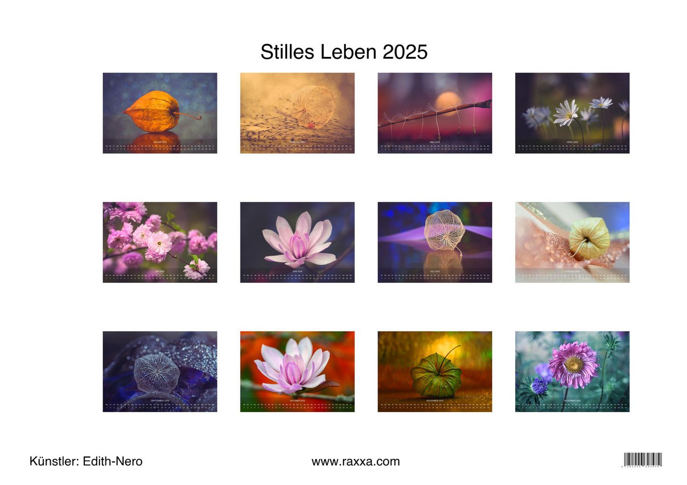 Thumbnail - raxxa Wandkalender Stilles Leben 2025 - quer