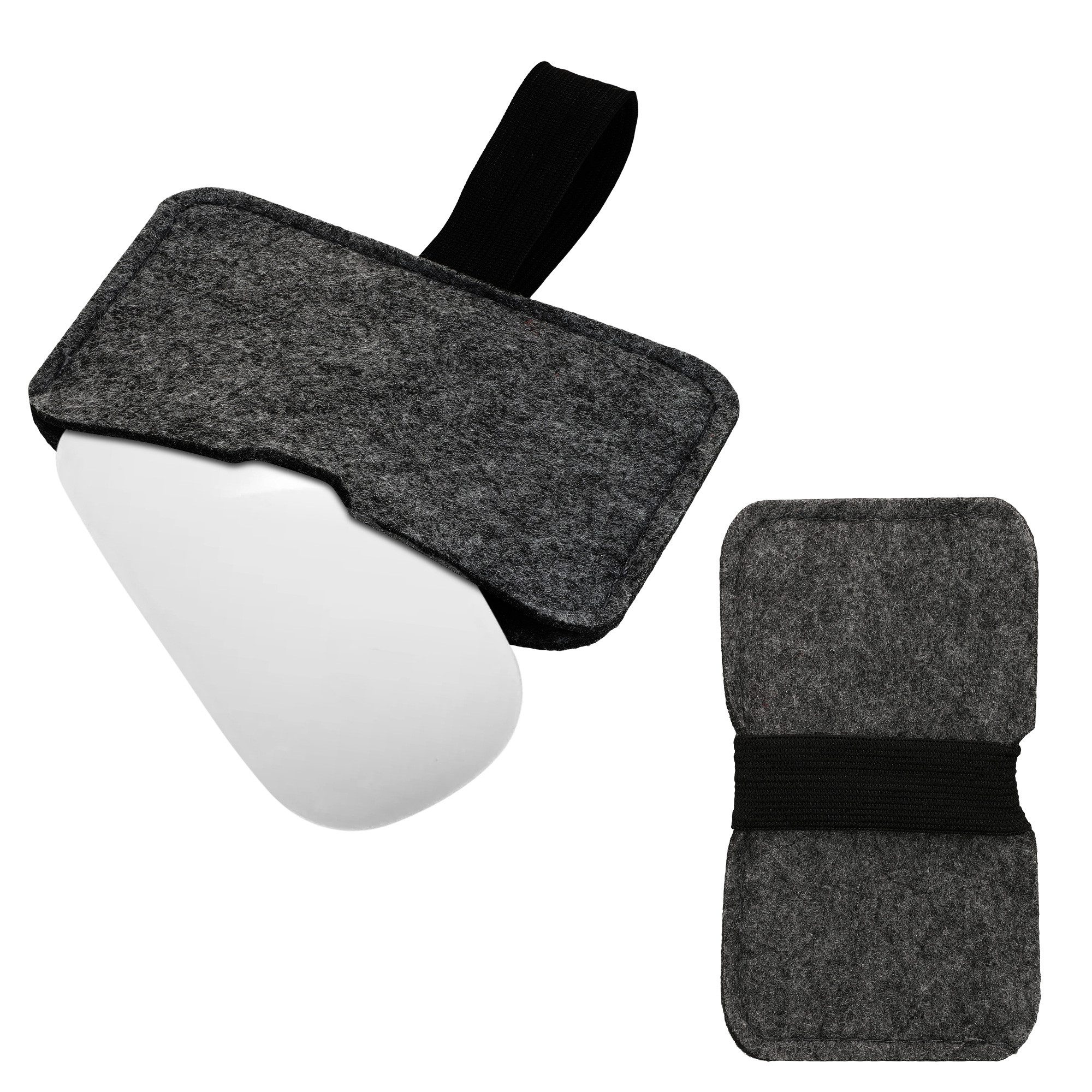 kwmobile Mausfüße Tasche für Apple Magic Mouse 1 / Magic Mouse 2 / Logitech Pebble (1-St), Filz Hülle für Computer Maus - Schutzhülle für PC Mouse