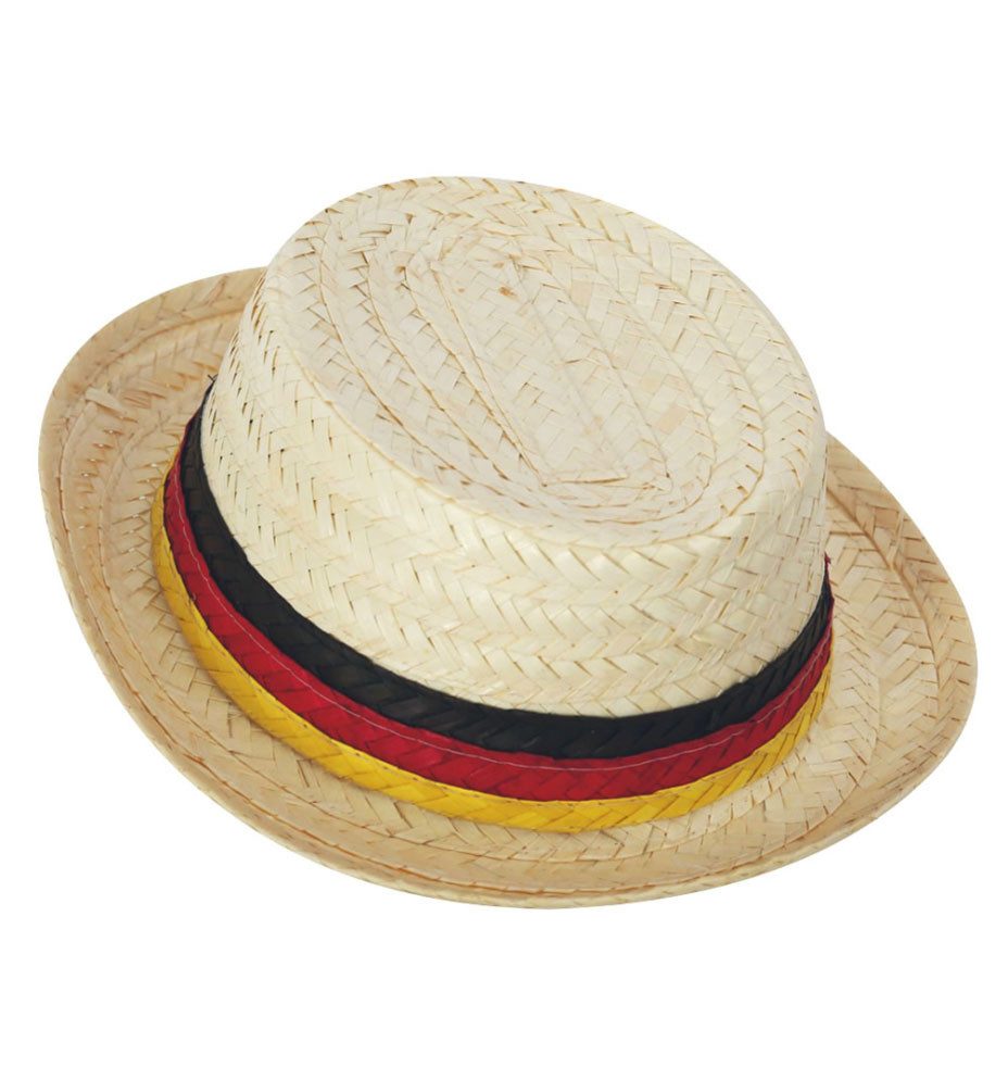 Karneval-Klamotten Kostüm Hut Deutschland Strohhut Weltmeisterschaft WM 2026, Deutschland Fan Artikel Fußball Party Supporter Nationalmannschaft