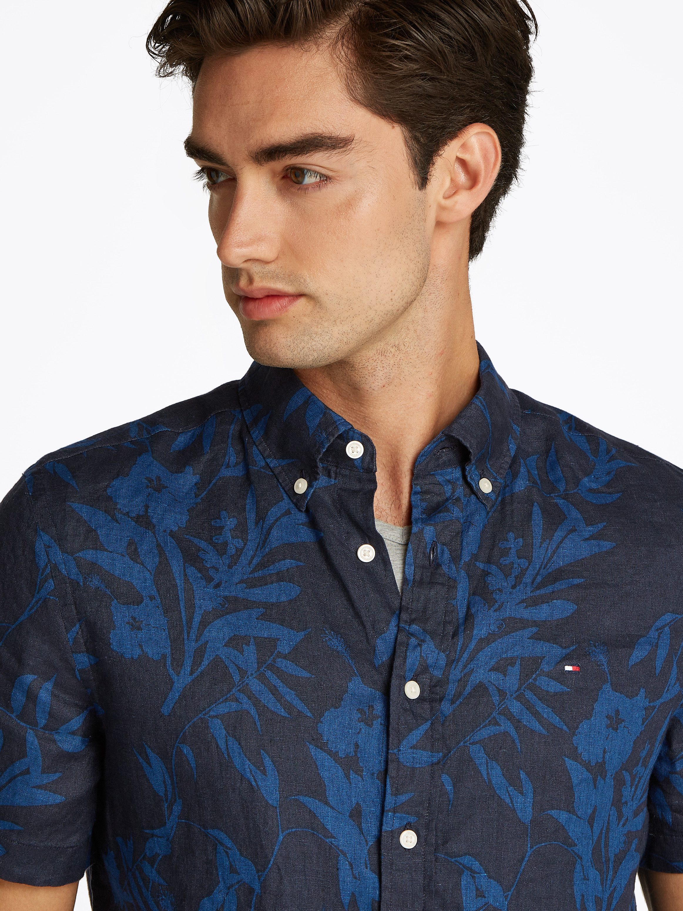 Tommy Hilfiger Leinenhemd LINEN TROPICAL PRT SS Regular Fit SHIRT mit Allov günstig online kaufen
