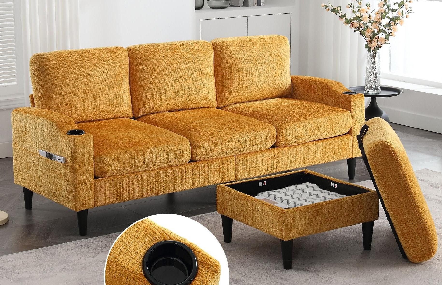 LVHOM Loungesofa mit Hocker & Stauraum, günstig online kaufen