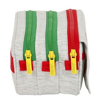 United Colors of Benetton Federtasche Dreifaches Mehrzweck-Etui Benetton Pop Grau 21,5 x 10 x 8 cm