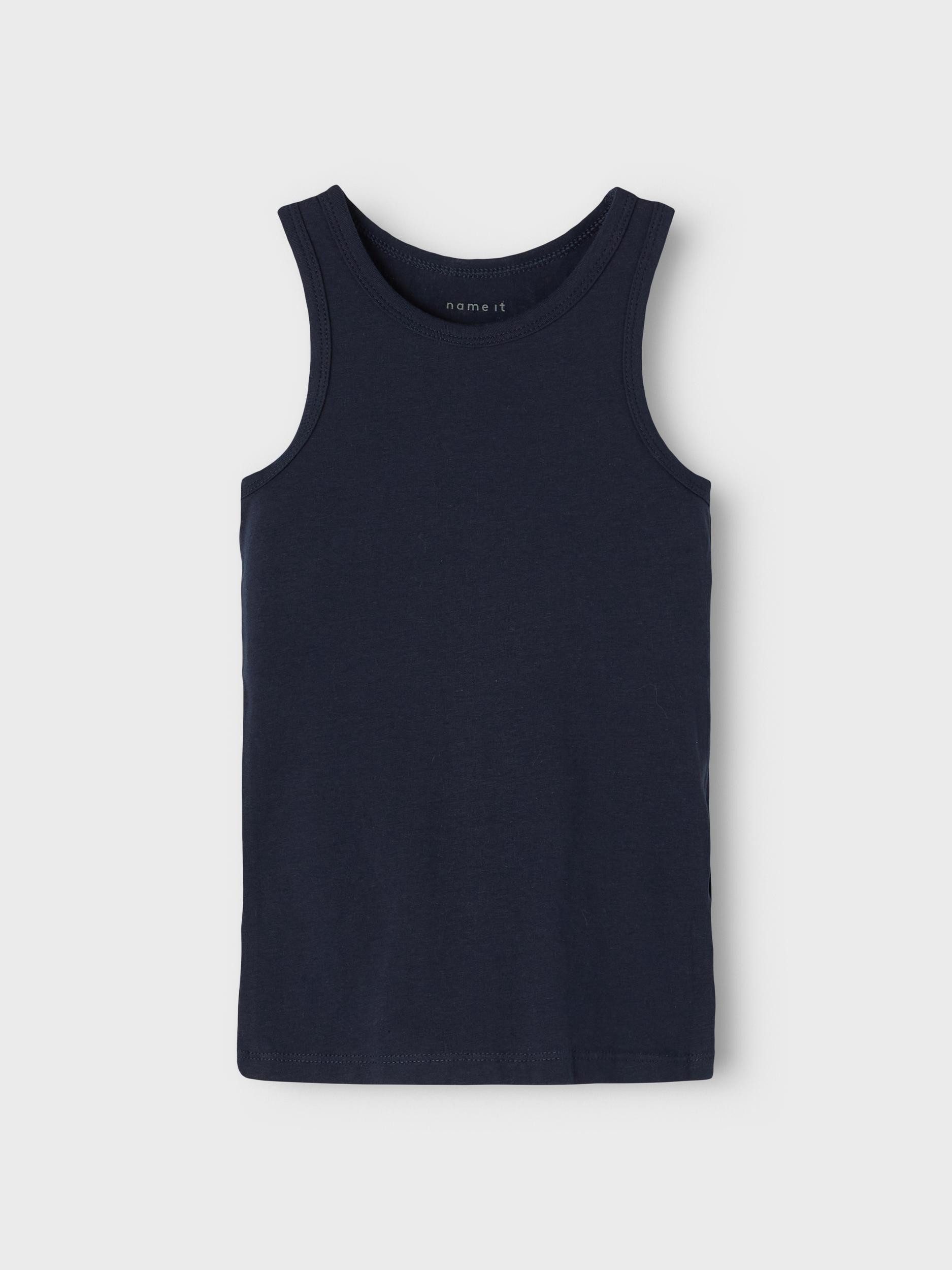 Name It Unterhemd Name It 2er Set Jungen Unterhemden aus Bio-Baumwolle Grey Melange 92