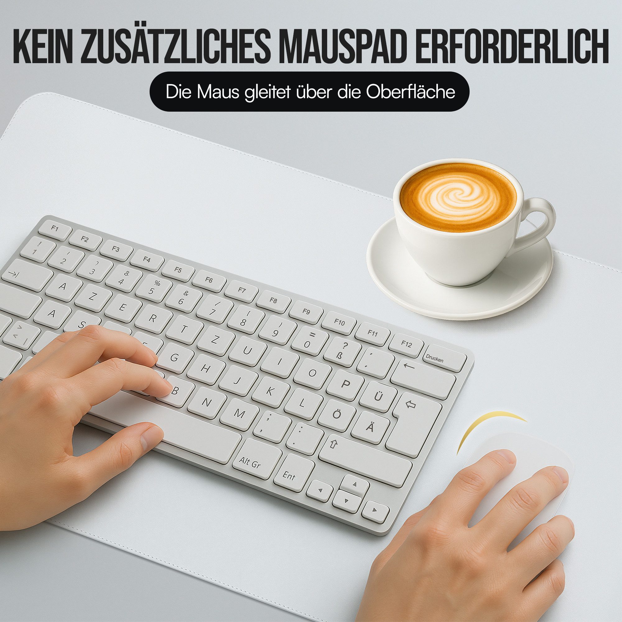 Midori Schreibtischunterlage, (Midori Schreibtischunterlage 60x35cm Mauspad Tischunterlage Weiß)