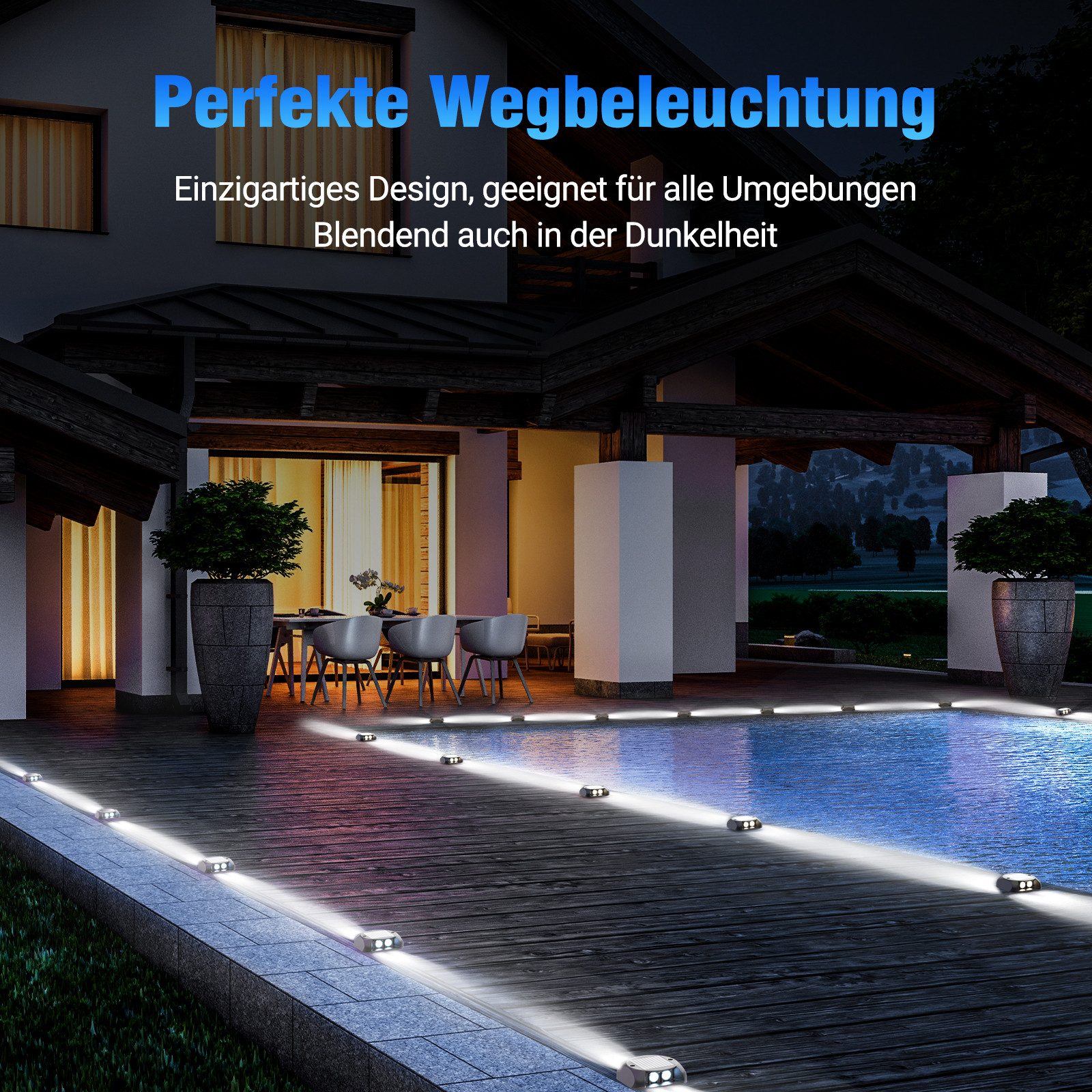 Elegear LED Solarleuchte solar lampen für außen, 4 Stück LED solarleuchten günstig online kaufen