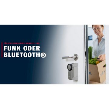 ABUS Einsteckschloss Abus HomeTec Pro Fingerscanner CFS3100 S Bluetooth silber 05478