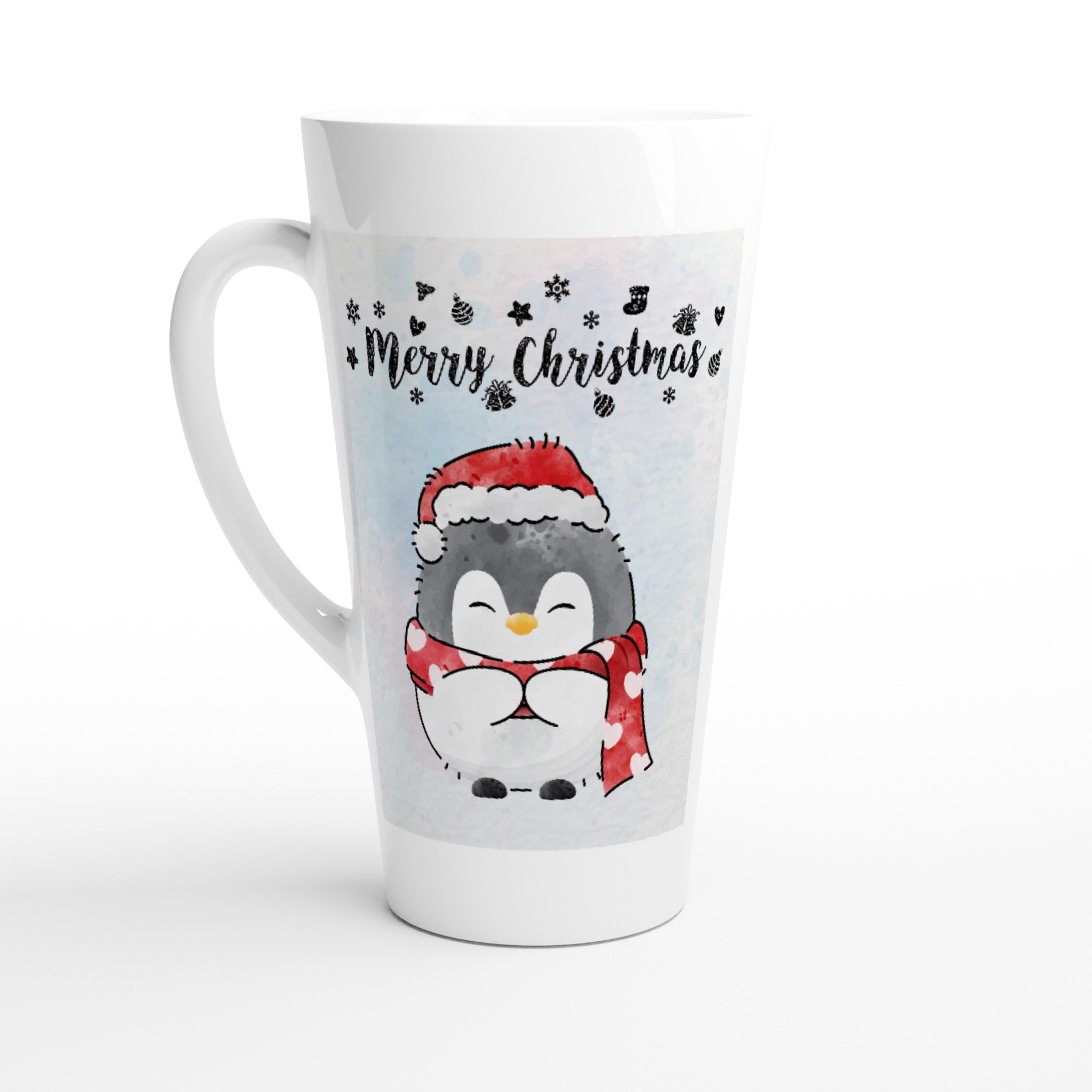 Alltagszauber Latte-Macchiato-Tasse - Jumbo-Becher PINGUIN, Keramik, extra groß, für ca. 500ml Inhalt