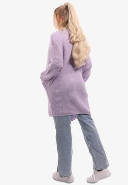 YC Fashion & Style Cardigan Oversize Cardigan Strickjacke Basic-Form verschlusslos Plus Size (1-tlg) casual, mit langen Ärmeln