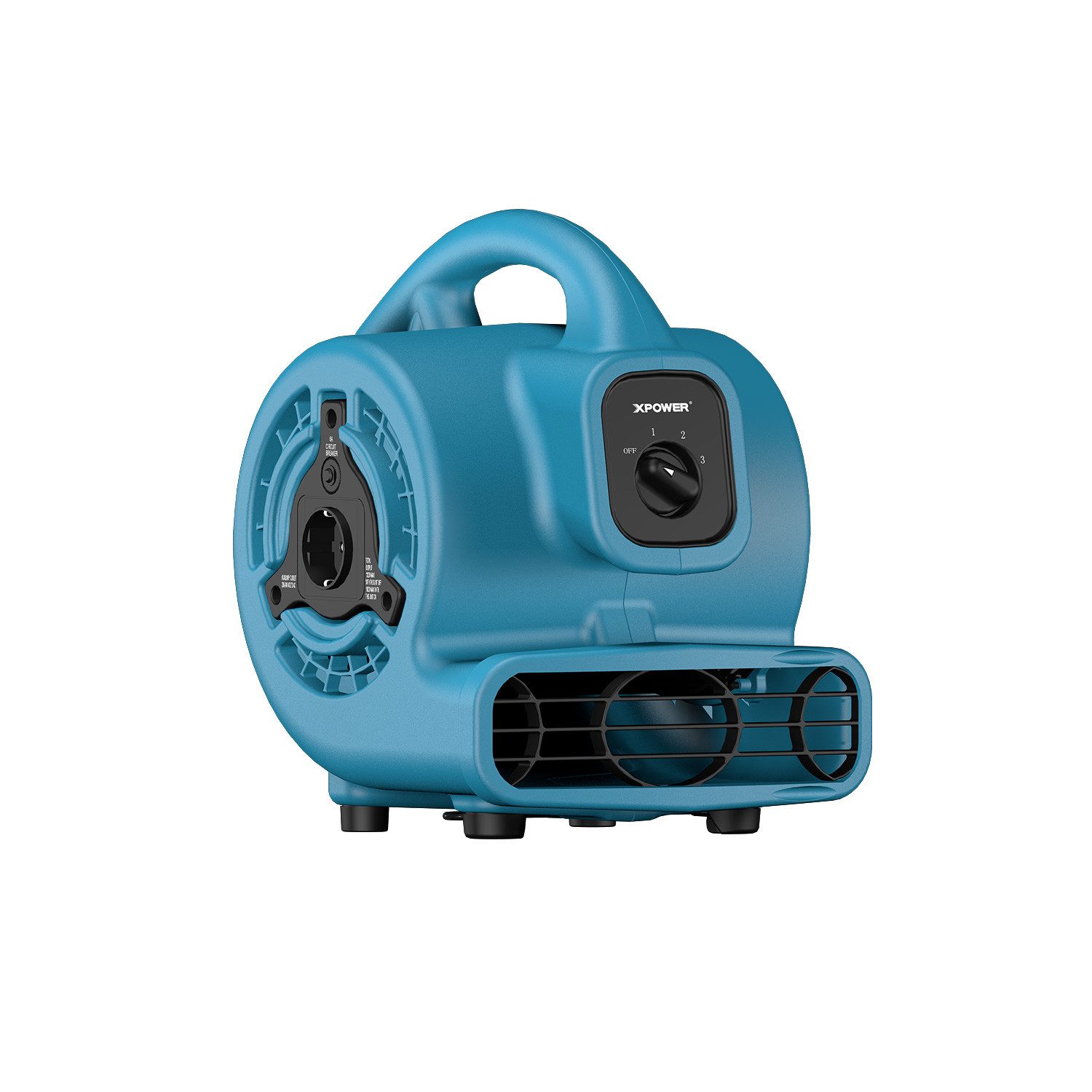 XPOWER Standventilator Bodenlüfter Turbolüfter Ventilator Trockner Bodenventilator Fußbläser, P-80A,29.2x23.6x31.2cm, TRAGBAR, SCHNELLER PUMP, Einfache Bedienung