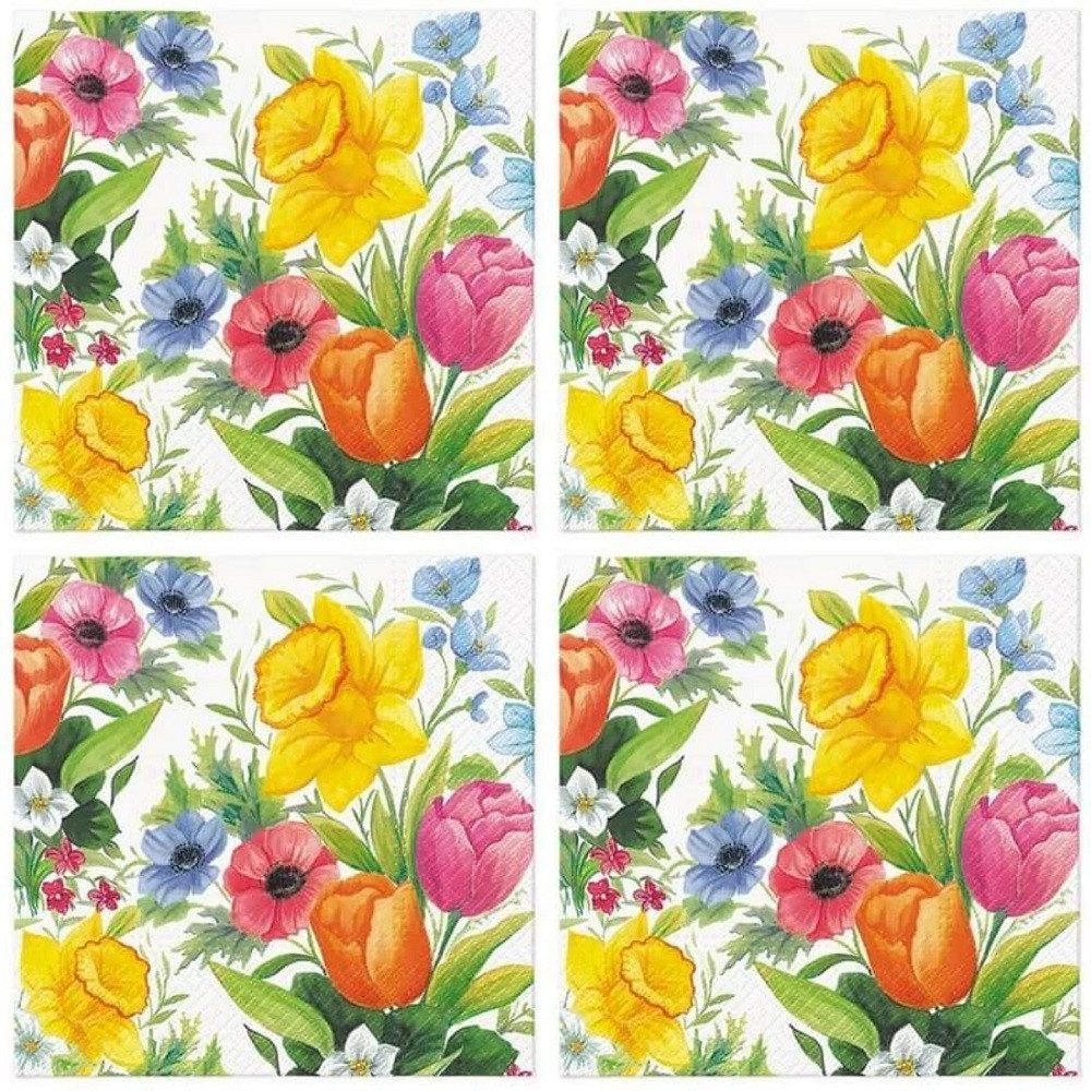 PAW Sp. z o.o. Papierserviette Blumen Frühling, Herbst, Sommer, Winter, Servietten Kollektion, (20 St), Tischdeko, Motivservietten, Decoupage, Serviettentechnik geeignet