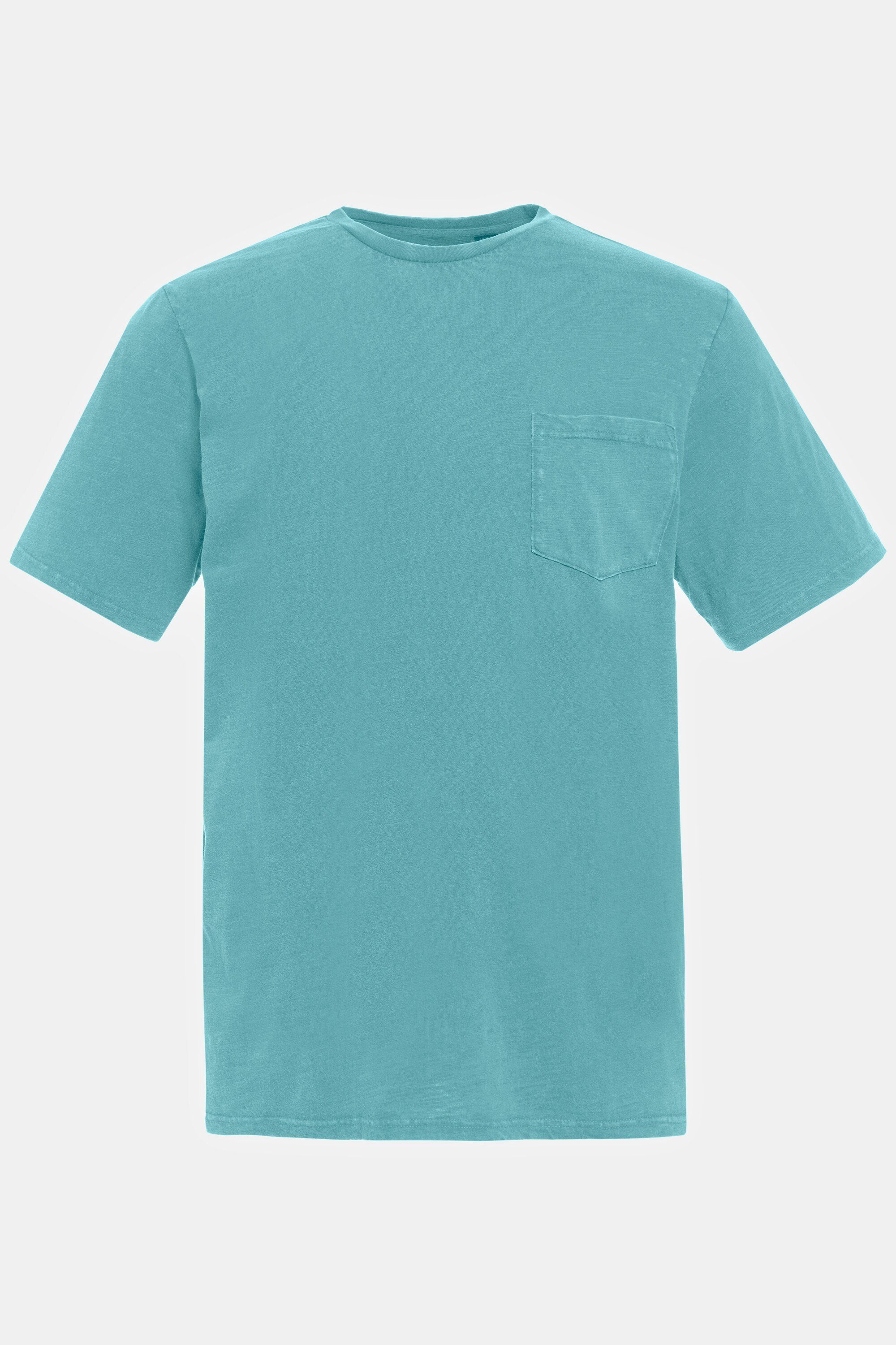 JP1880 T-Shirt T-Shirt Vintage Look türkisgrün Flammjersey Halbarm