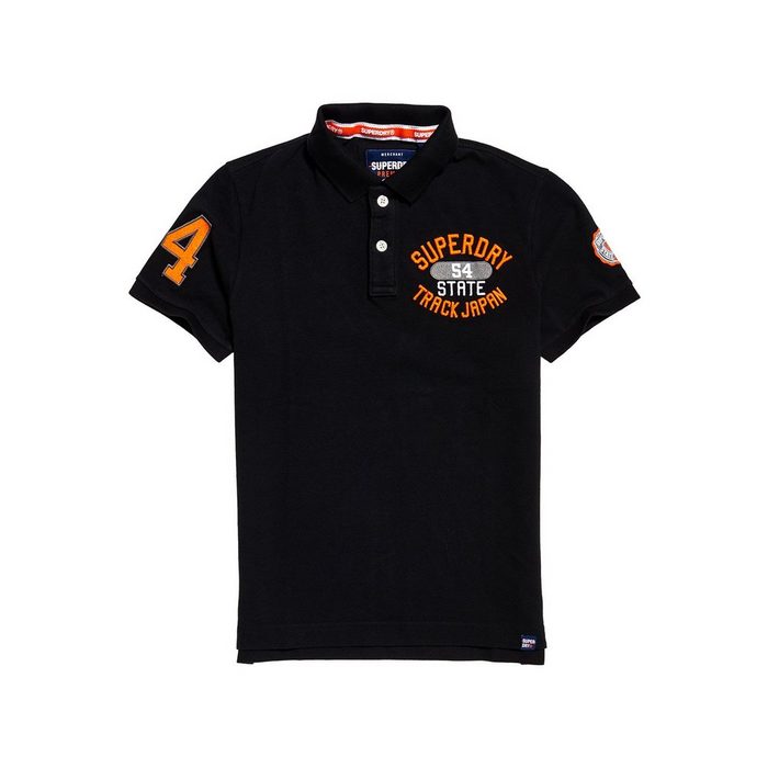 Superdry Poloshirt Superdry Polo Herren CLASSIC SUPERSTATE PIQUE POLO Black