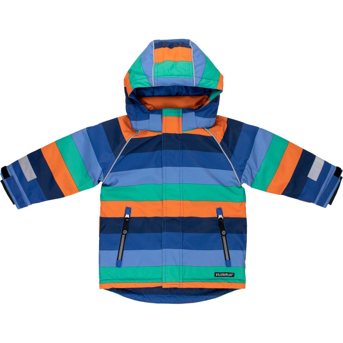 Villervalla Winterjacke Streifen Unisex Kinder (1-St) Steppjacke, Parka, Anorak, Jacket, Outdoorjacke