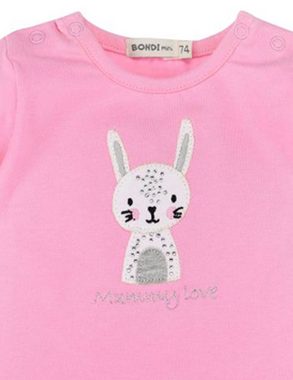 BONDI Langarmshirt Baby Newborn Shirt Pullover mit Rüschen "Mommy love" 93631, Rosa
