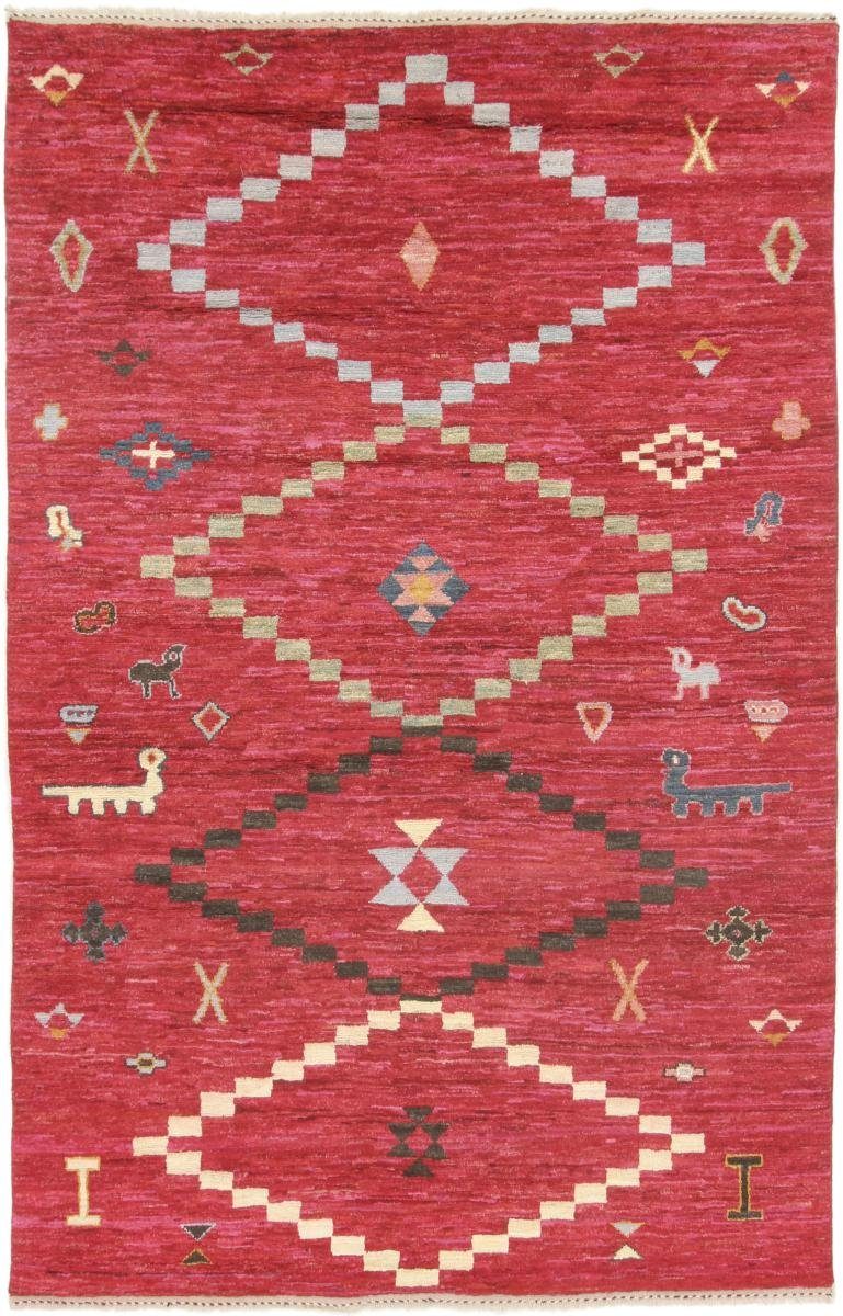 Orientteppich Berber Ghashghai 192x300 Handgeknüpfter Moderner Orientteppich, Nain Trading, rechteckig, Höhe: 10 mm | Kurzflor-Teppiche