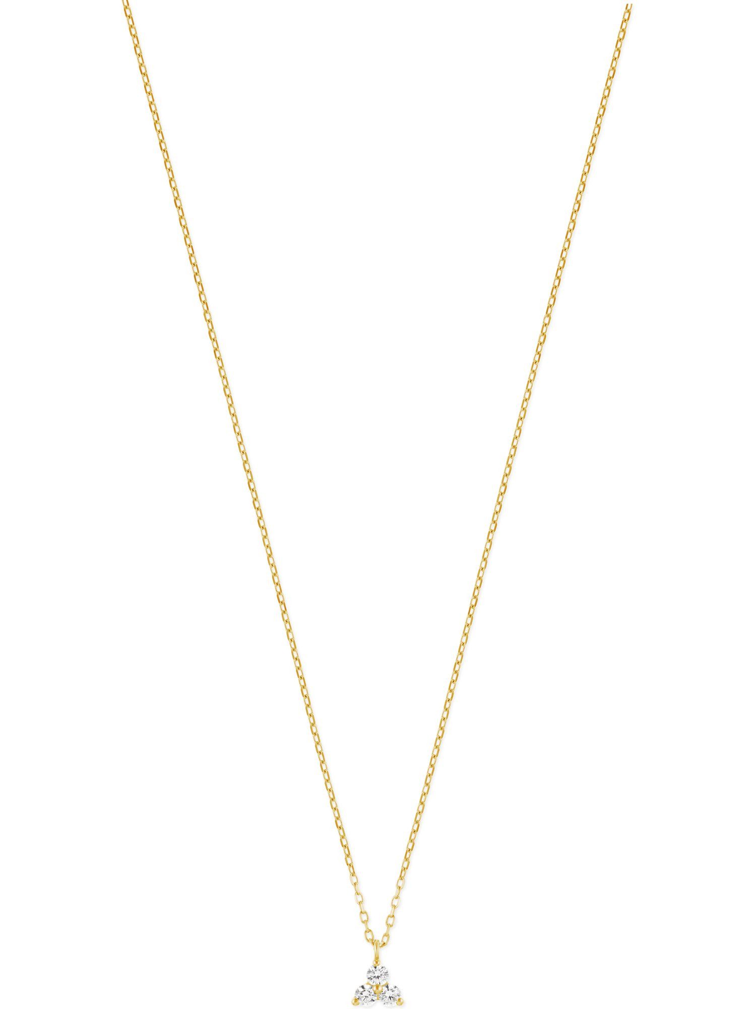 Collier FAVS Damen-Kette 375er Gelbgold 3 Zirkonia