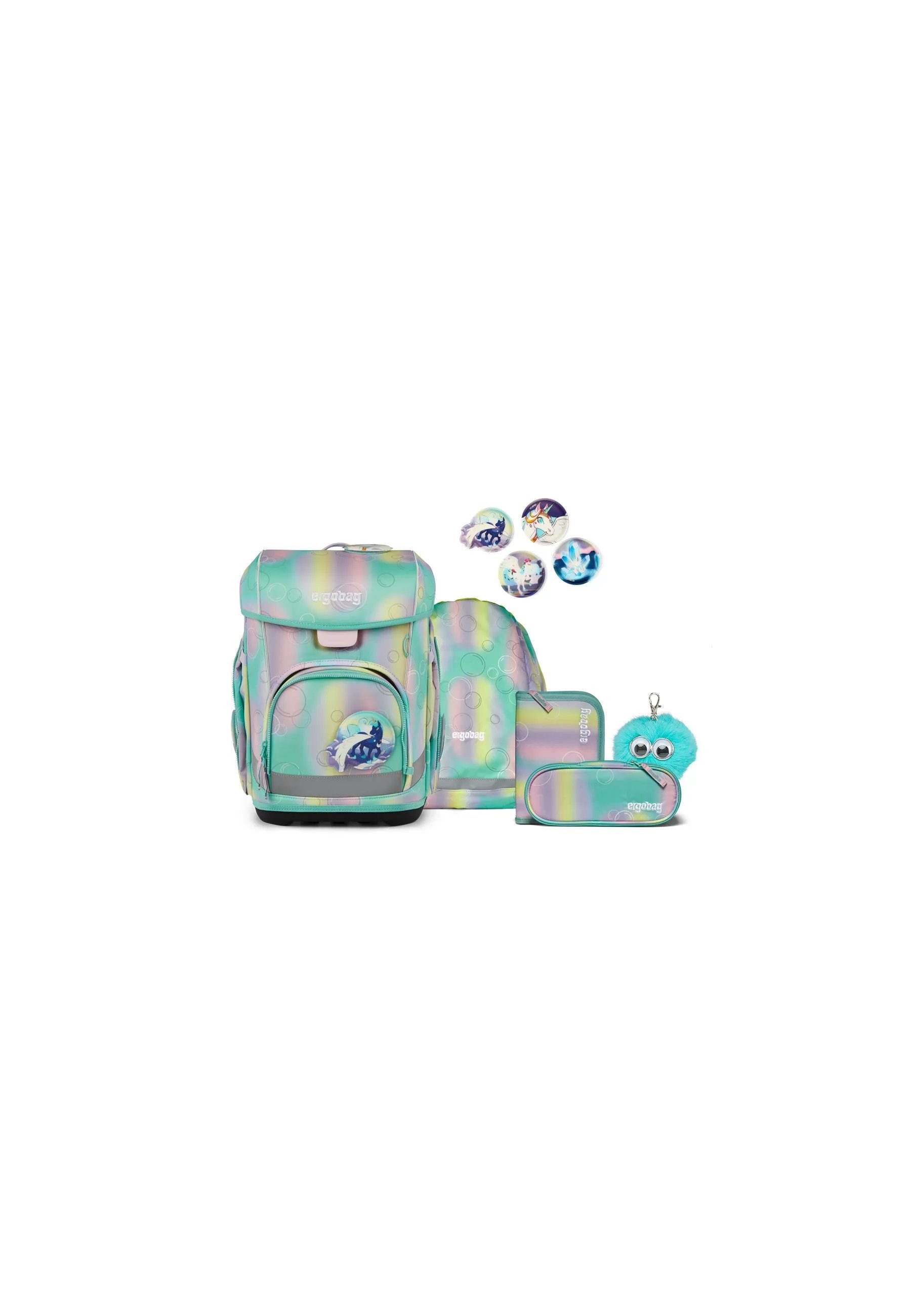 ergobag Schulranzen cubo light Bundle Set (5-tlg., 6-teiliges Set), wiegt nur 860g