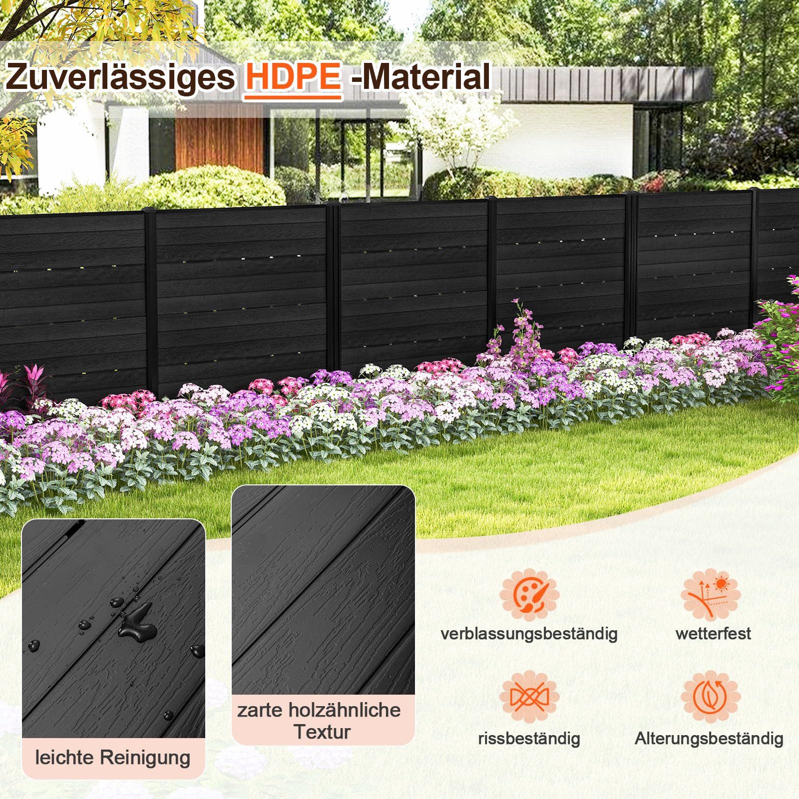 COSTWAY Gartenzaun, Sichtschutzzaun, Klimaanlagenzaun, 120 x günstig online kaufen