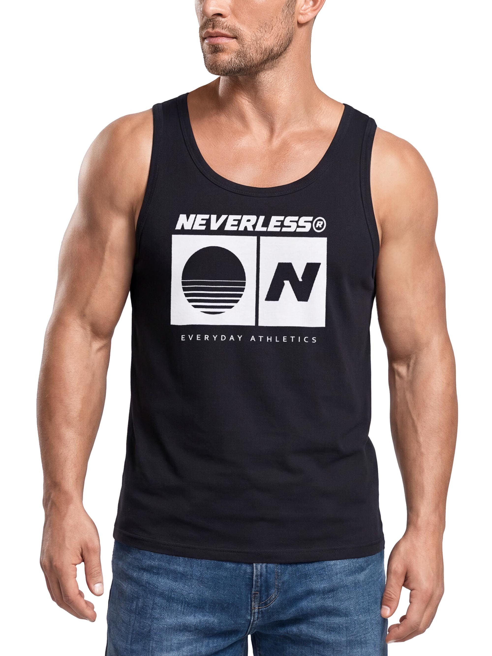Tanktop Tanktop Herren mit Grafik-Print - Sunset Sport Logo - Trägershirt