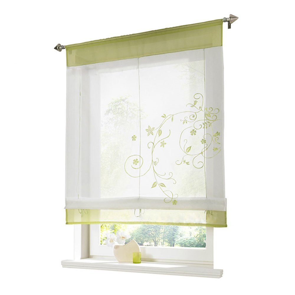 Raffrollo »Bestickt Raffgardine Vorhang Gardine Fenstervorhang  Scheibengardinen«, i@home, mit Schlaufen online kaufen | OTTO