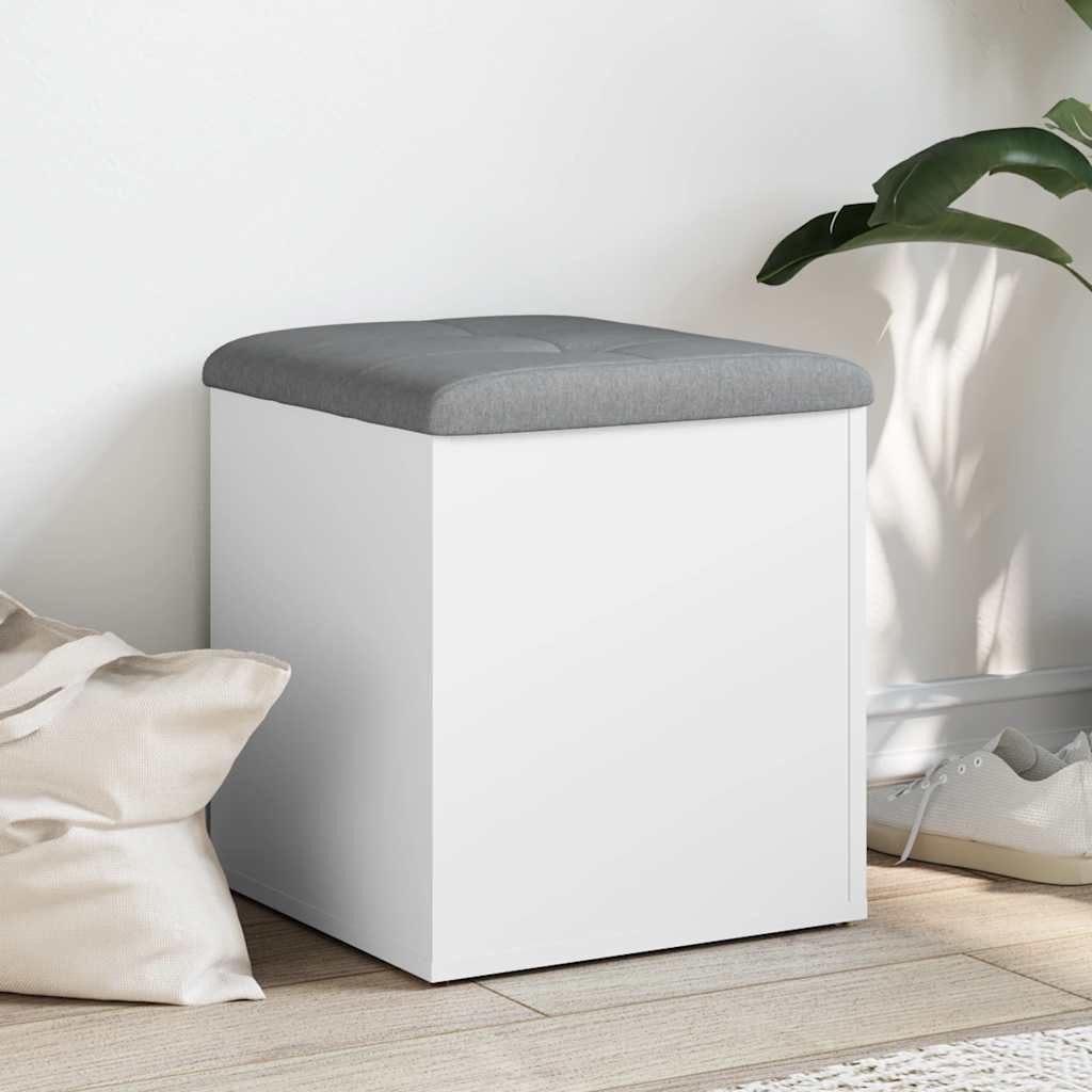 furnicato Truhenbank Aufbewahrungsbank Weiß 42 x 42 x 45 cm Holzwerkstoff ( günstig online kaufen