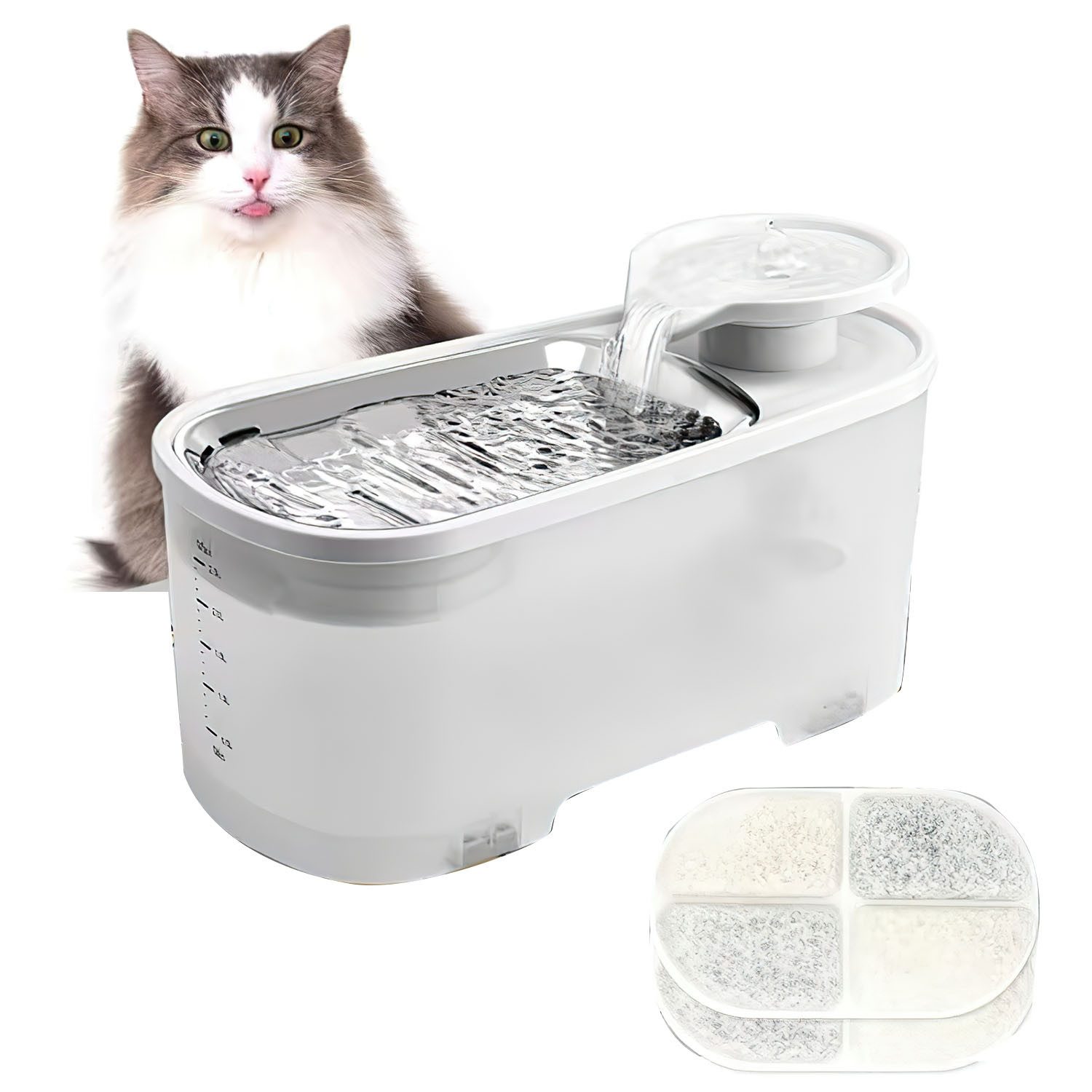 Trinkbrunnen Katzenbrunnen 2.5L Trinkbrunnen 2.5 W für Katze