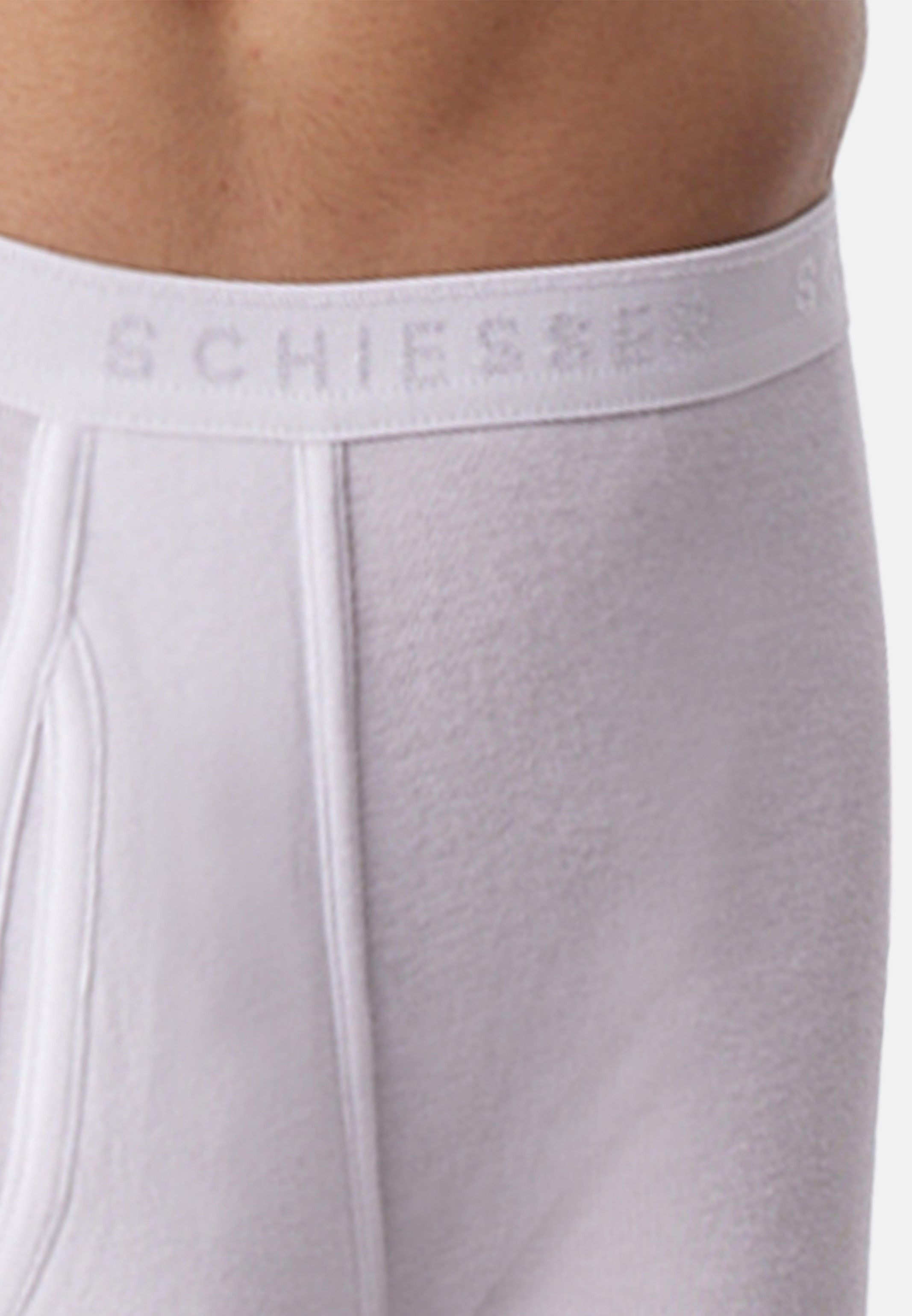 Schiesser Retro Boxer 2er Pack Original Classics Feinripp (Spar-Set, 2-St) Unterhose kurz - Baumwolle - mit Eingriff - Strapazierfähig