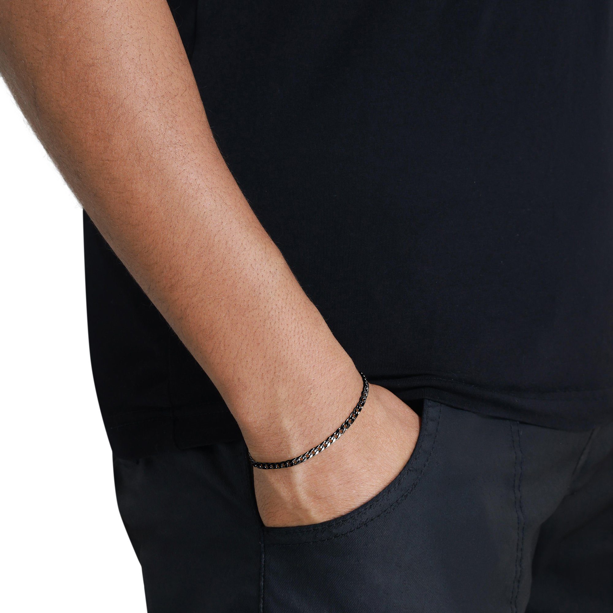 Armband farben Geschenkverpackung), schwarz inkl. Armkette Männer (Armband, Sascha Heideman