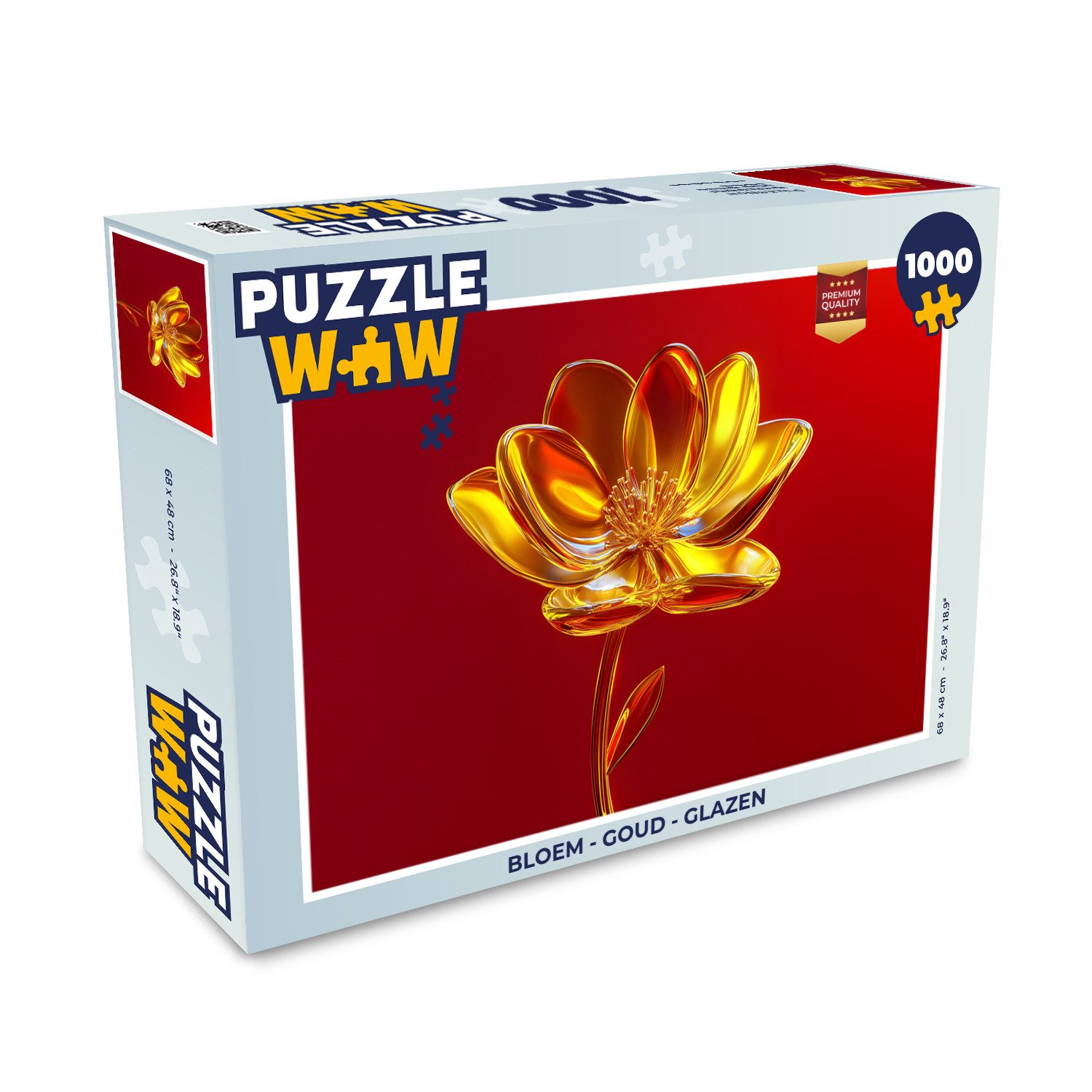 Puzzle Blume - Gold - Gläser
