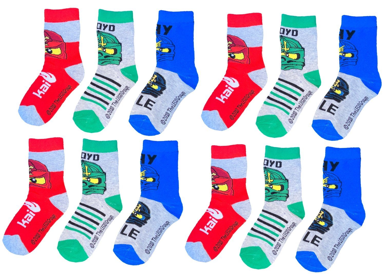 für 31/34 grau Jungen Socken schwarz LEGO® LEGO® Gr.27/30 Set 6 Kinder Paar Kindersocken oder Feinsocken NINJAGO 35/38 Strümpfe