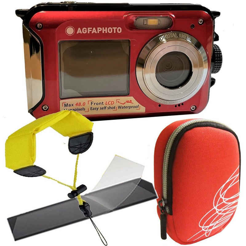 AgfaPhoto AgfaPhoto WP8000 rot Set 6 mit Tasche in Rot Kompaktkamera
