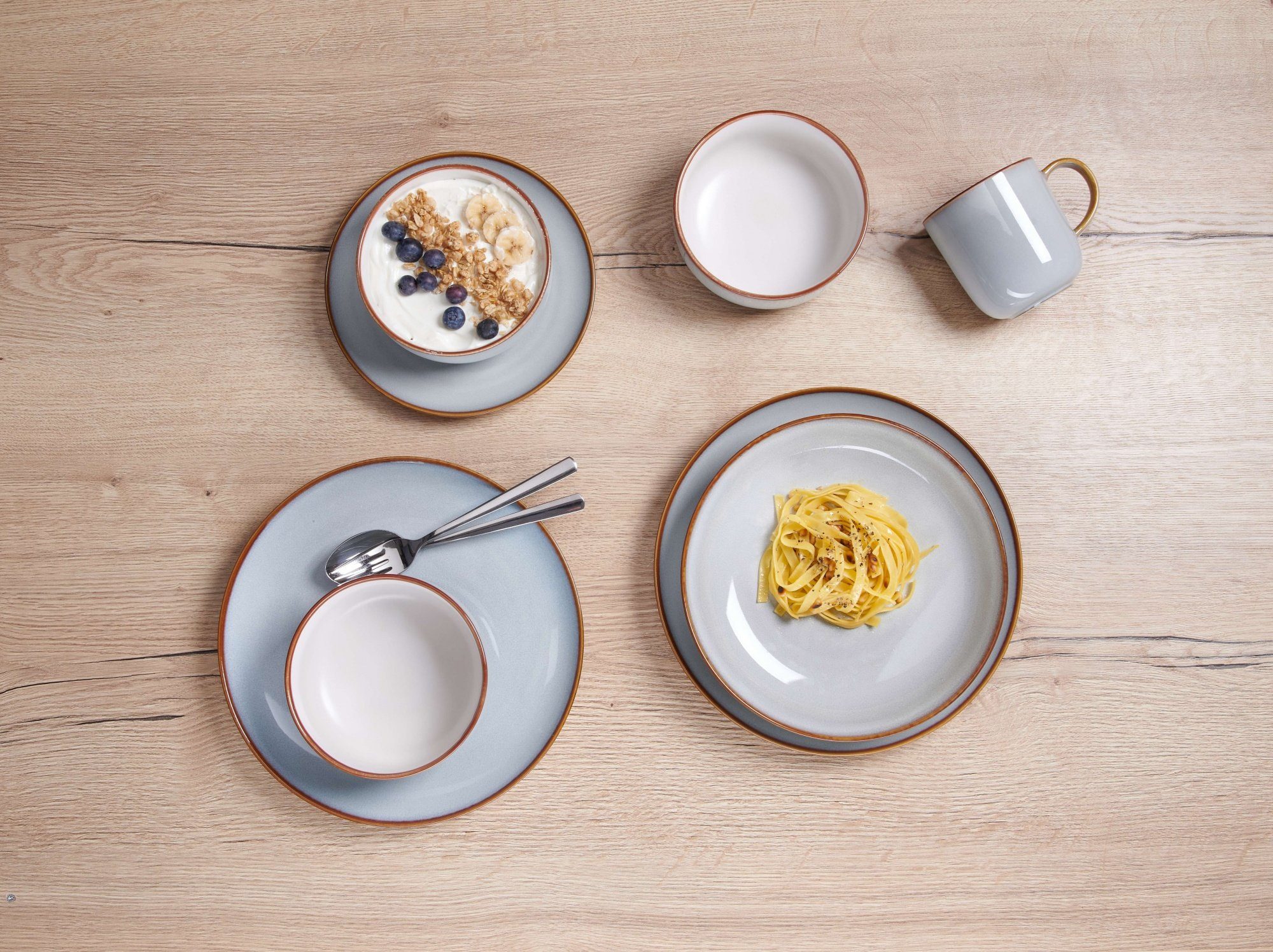 Ritzenhoff & Breker Tafelservice Portofino (12-tlg), 6 Personen, Steinzeug