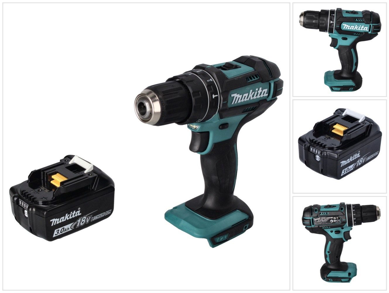 Makita Akku-Schlagbohrschrauber DHP 482 F1 Akku Schlagbohrschrauber 18 V 62 Nm + 1x Akku 3,0 Ah