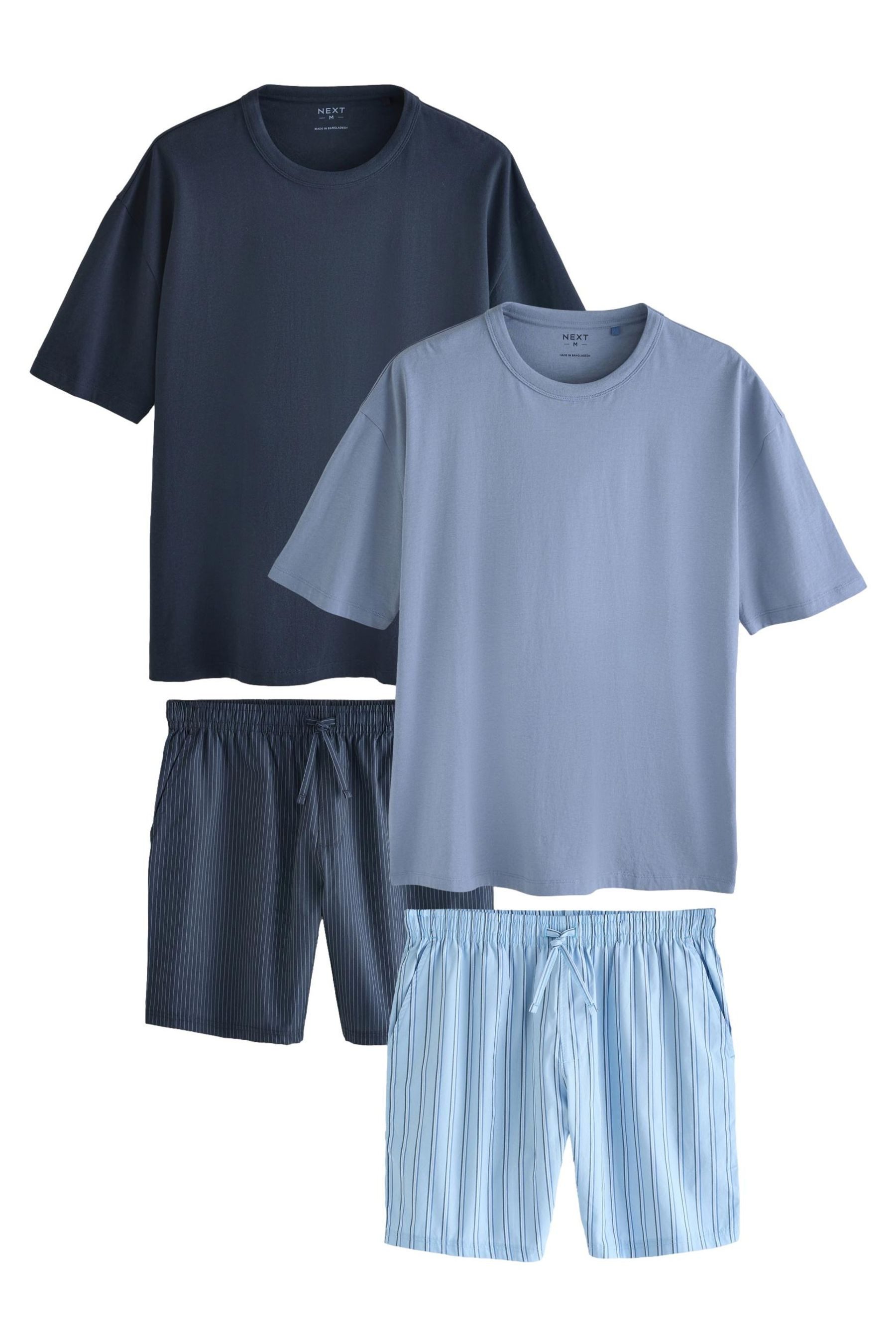 Next Pyjama Kurzer Schlafanzug aus Baumwollgewebe, günstig online kaufen