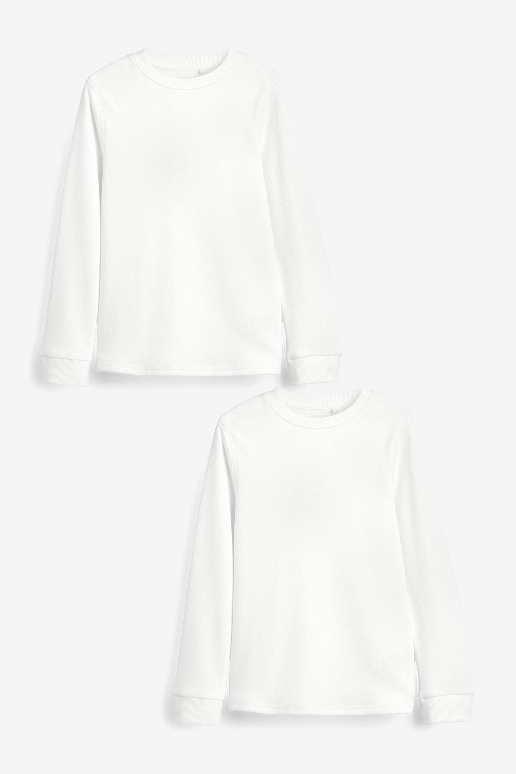 Next Thermounterhemd Langärmelige Thermoshirts im 2er-Pack (2-St) White