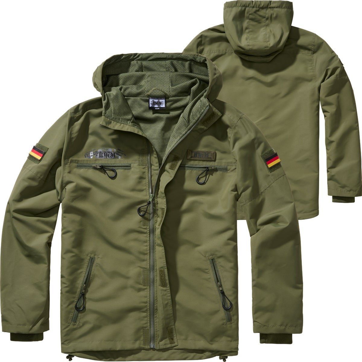 BWuM Windbreaker BWuM Tactical Windbreaker Zipper Sommer + Patch & Flaggen