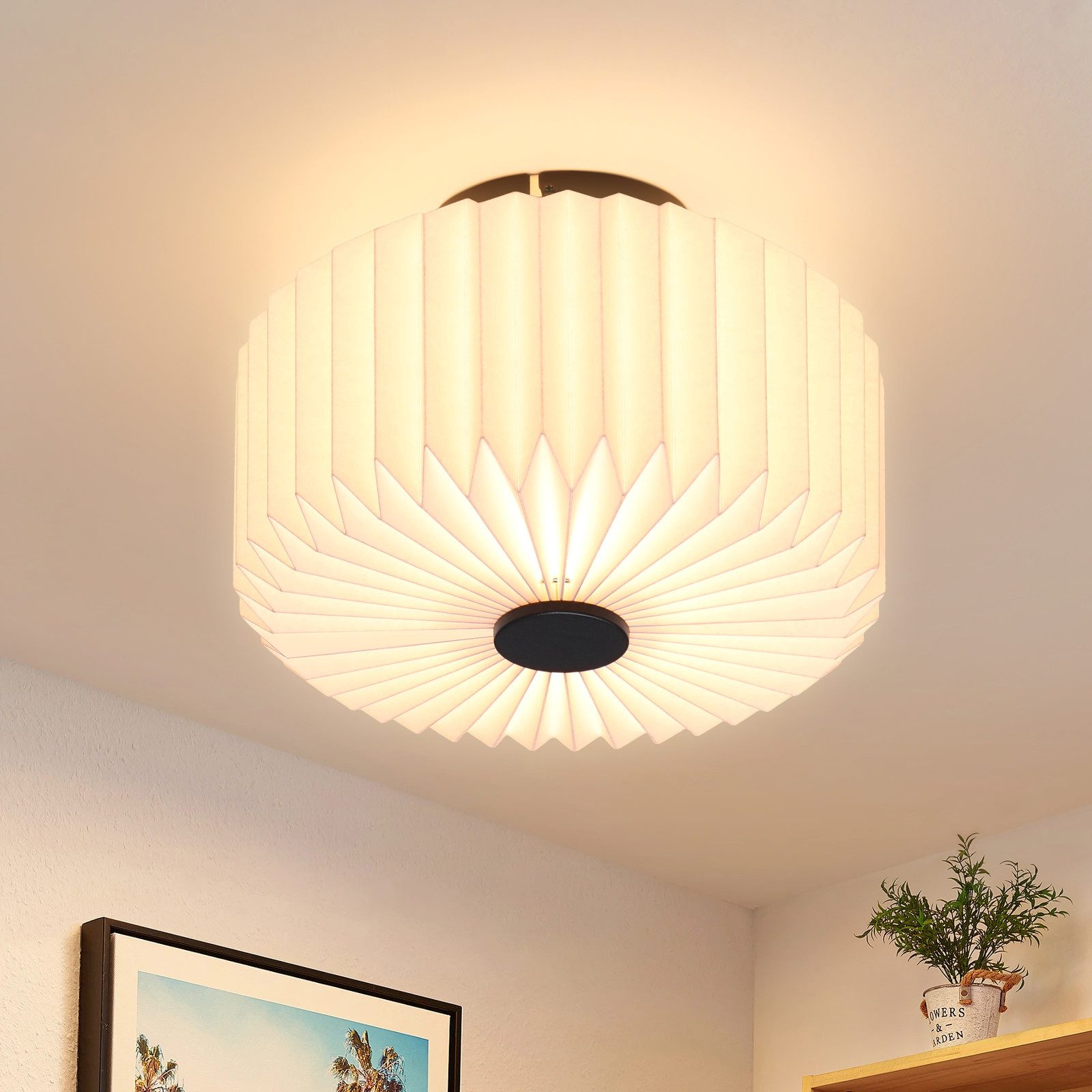 ZMH Deckenleuchte Deckenlampe Wohnzimmer Vintage Papier günstig online kaufen
