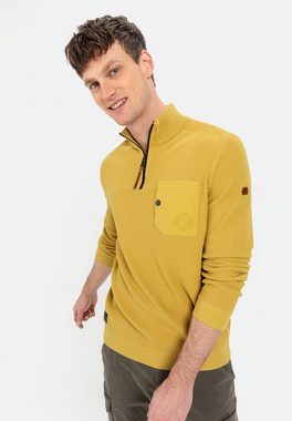 camel active Strickpullover aus zertifiziertem Organic Cotton Markenlogo