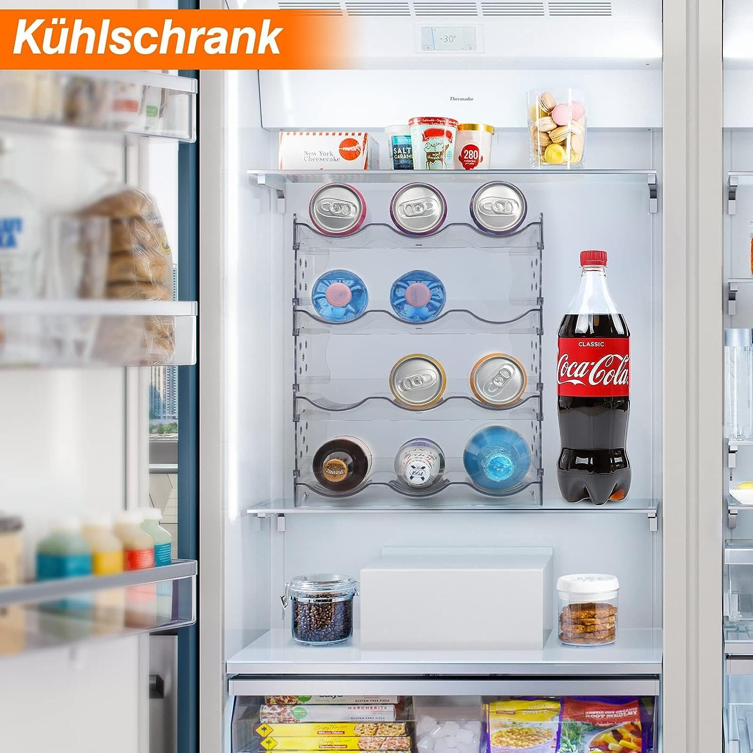 autolock Küchenorganizer-Set Flaschenregal Stapelbar Weinregal, (2-tlg) white Flaschenhalter Kühlschrank, 2pcs