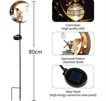 autolock LED Solarleuchte Gartenleuchte, Draußenlampe, Schmetterling Lampe, LED Solar, Metall für Draußen, Garten, Hof, Rasendekoration