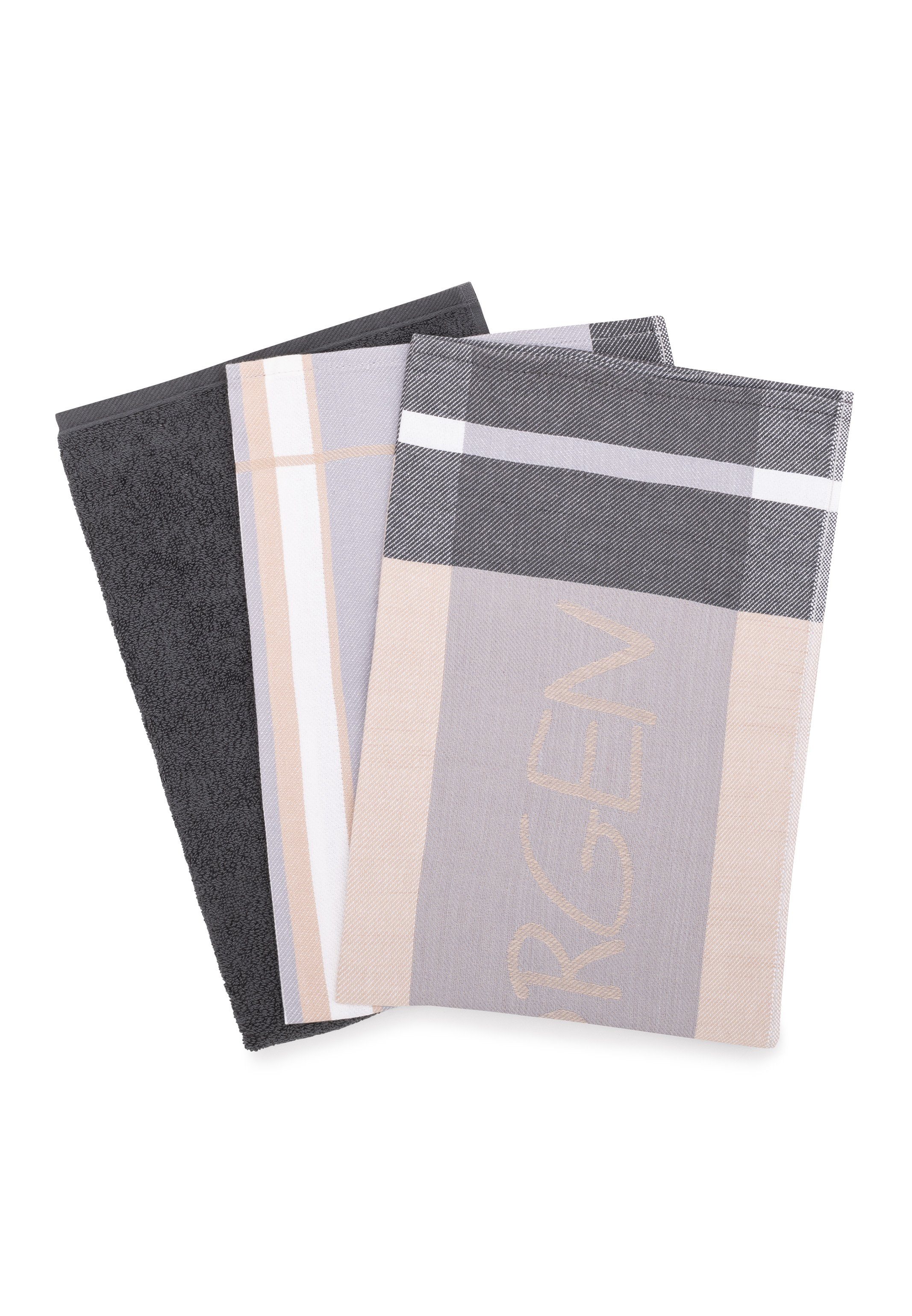 ROSS Geschirrtuch Guten Morgen, (Spar-Set, 3-tlg., günstig online kaufen