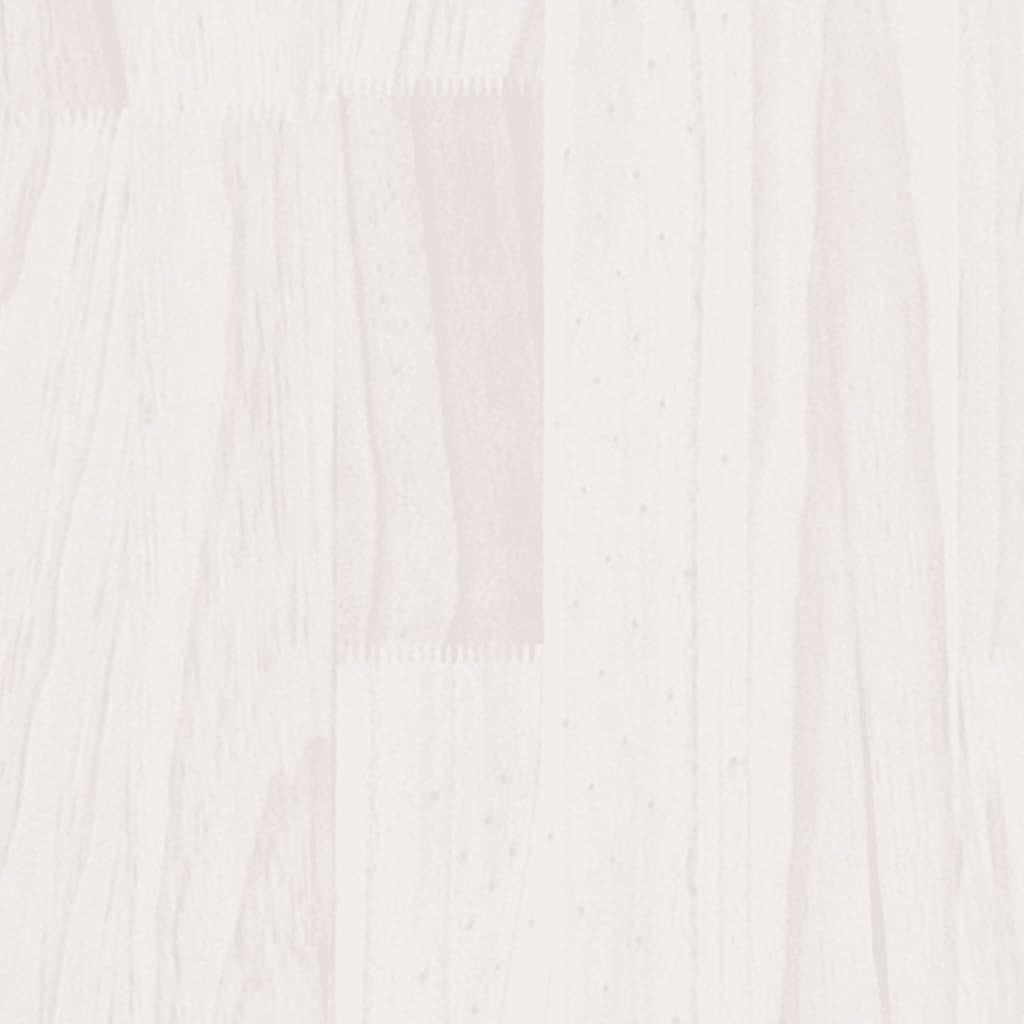 4 Kiefer cm Fächer Massivholz Bücherregal Weiß furnicato 40x30x140