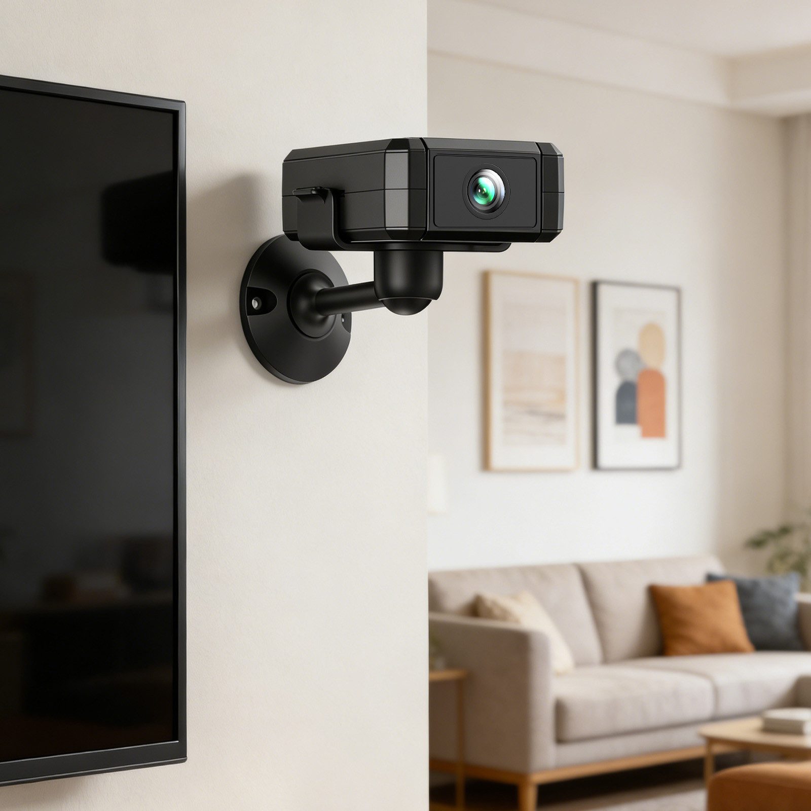 REDOM Überwachungskamera Mini Überwachungskamera WLAN Kompakte Full-HD Kamera (App-Steuerung und WLAN 2,4 GHz für flexible Fernüberwachung, 1-tlg., Infrarot-Nachtsicht Full-HD-Auflösung 180° verstellbares Objektiv, Bewegungserkennung mit Push-Alarm bei Aktivitäten)