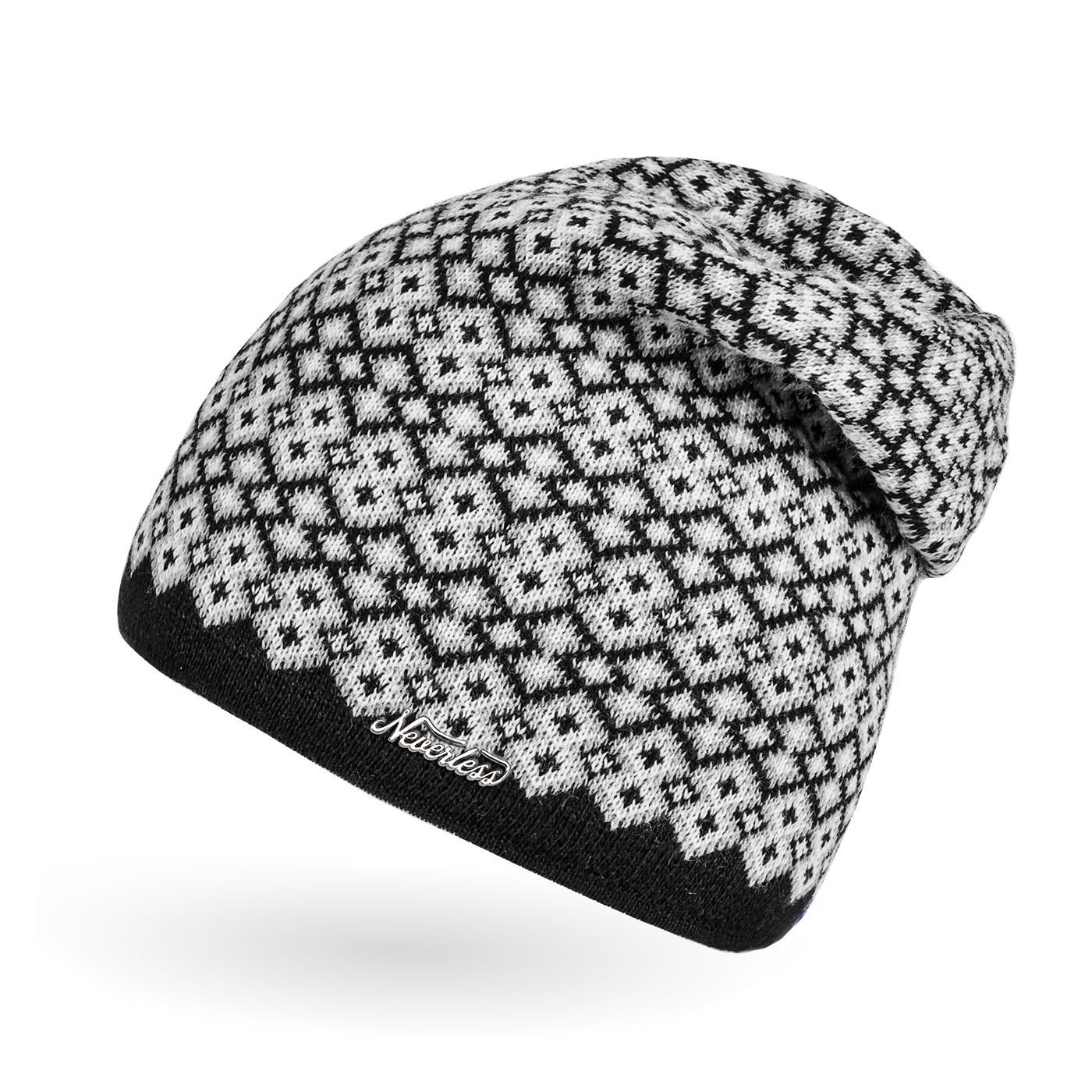 Neverless Strickmütze Damen Strick-Mütze Beanie gefüttert Fleece Innenfutte günstig online kaufen