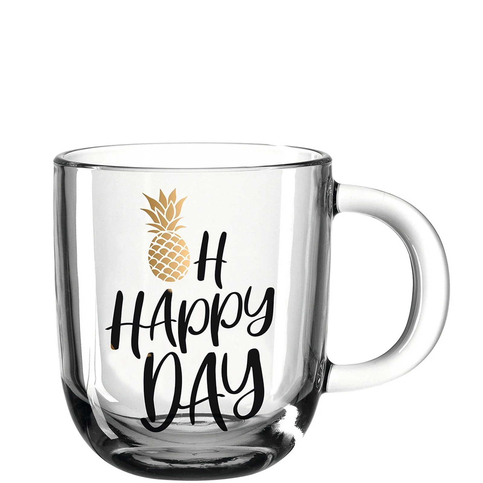 LEONARDO Tasse Tasse 400 ml OH HAPPY DAY EMOZIONE, Glas, Kaffeetasse Teetasse Glühweintasse