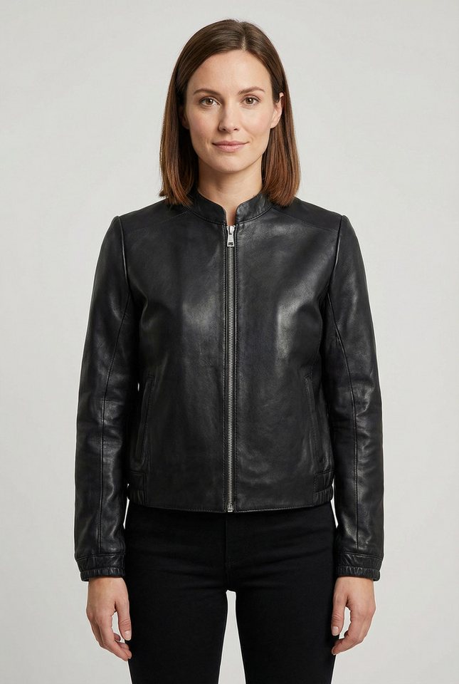 Mauritius Lederjacke MWAshli Blouson mit elastischen Bündchen