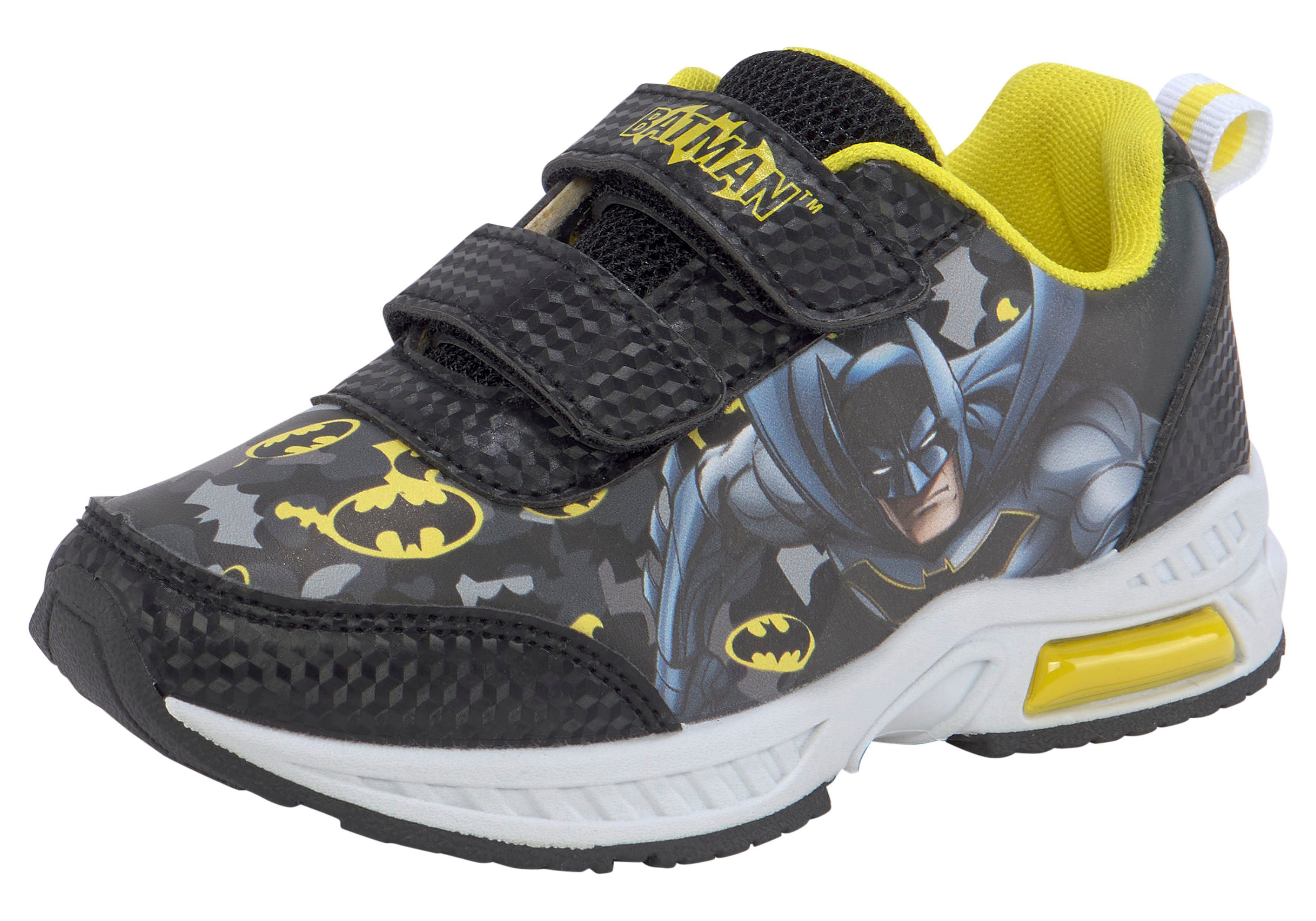 der mit Sohle Sneaker in Batman und Klettverschluss Blinkfunktion cooler Disney